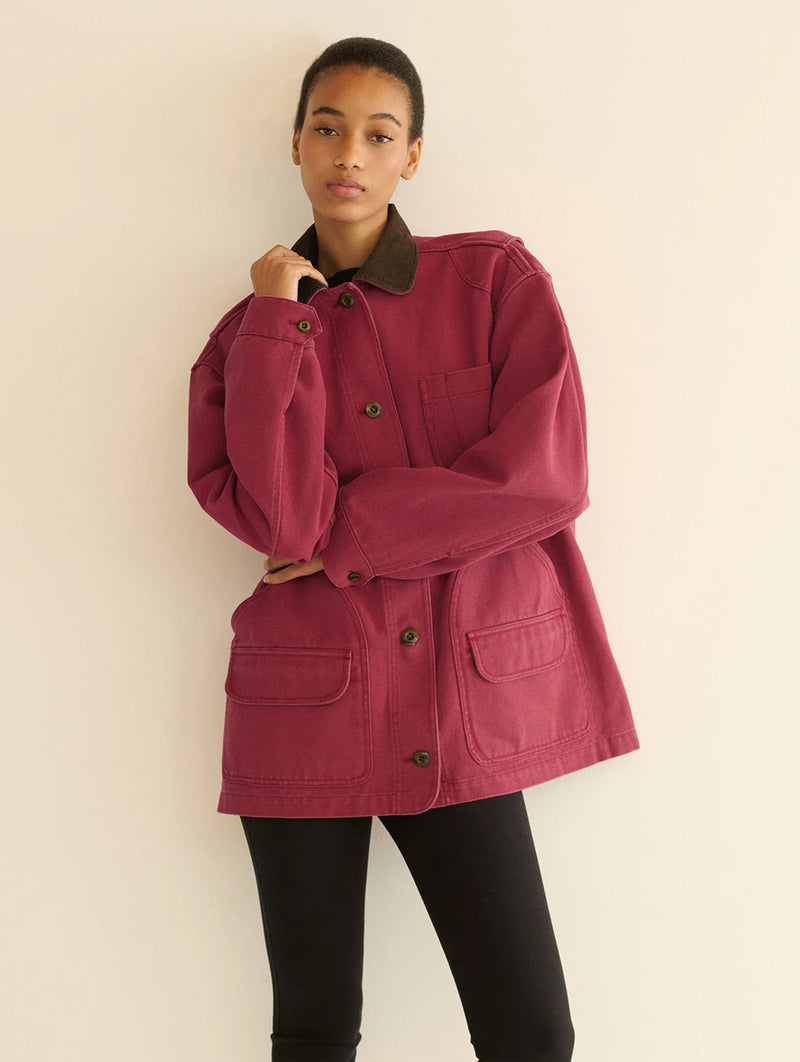 Pascual Jacket in Washed Crimson