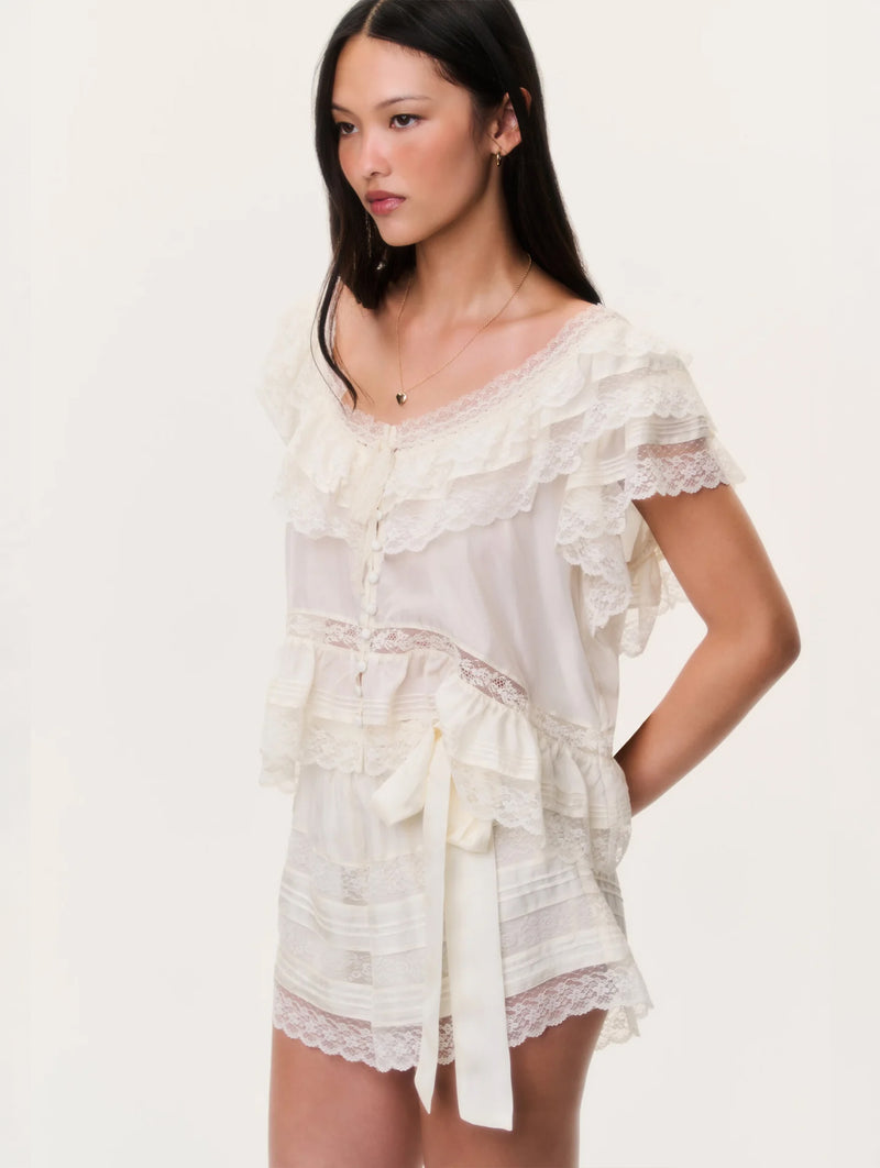 Persine Top in Ivory