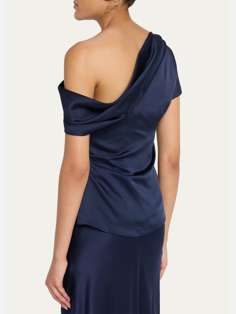 Phoebe Draped Top in Midnight