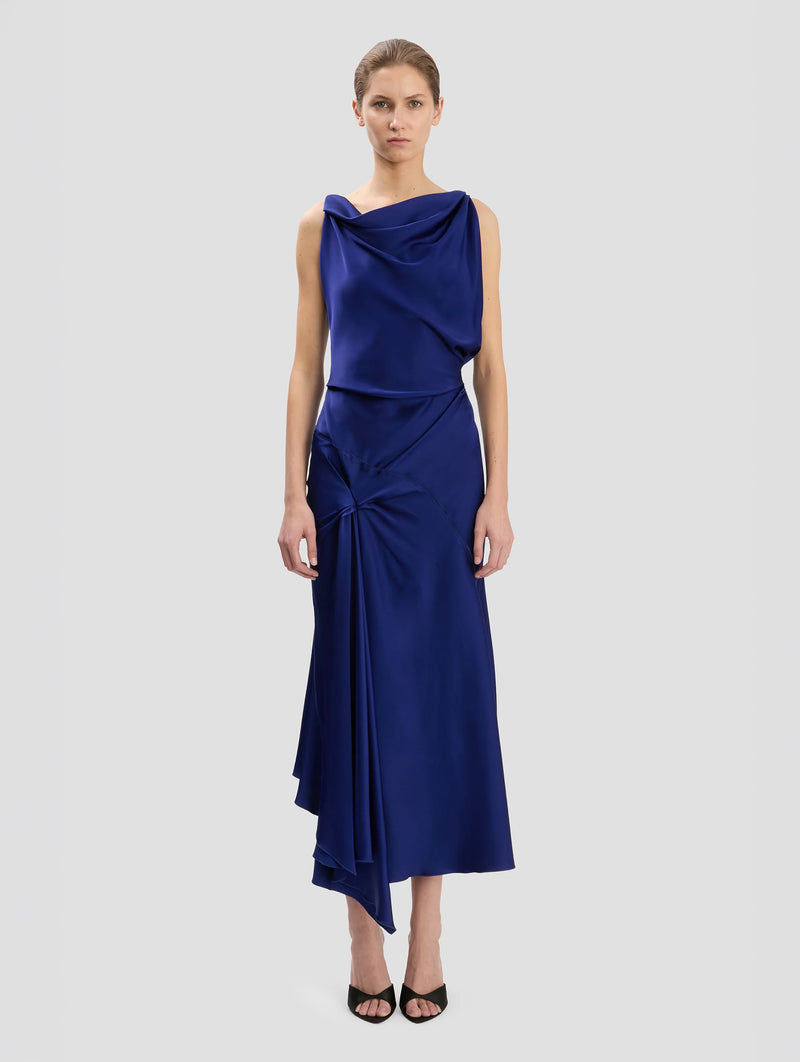 Posy Midi Dress in Eclipse