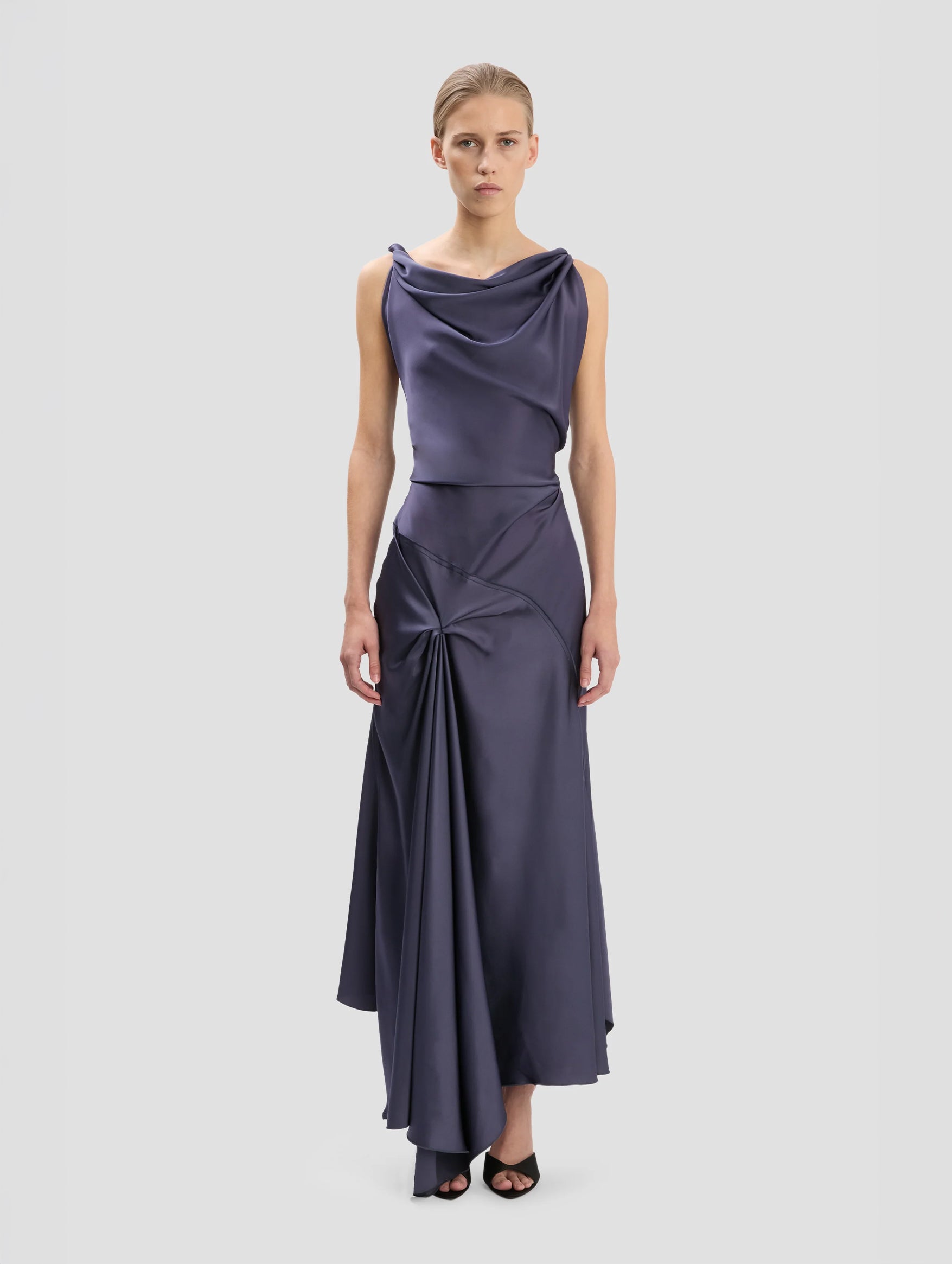 Posy Midi Dress in Eclipse
