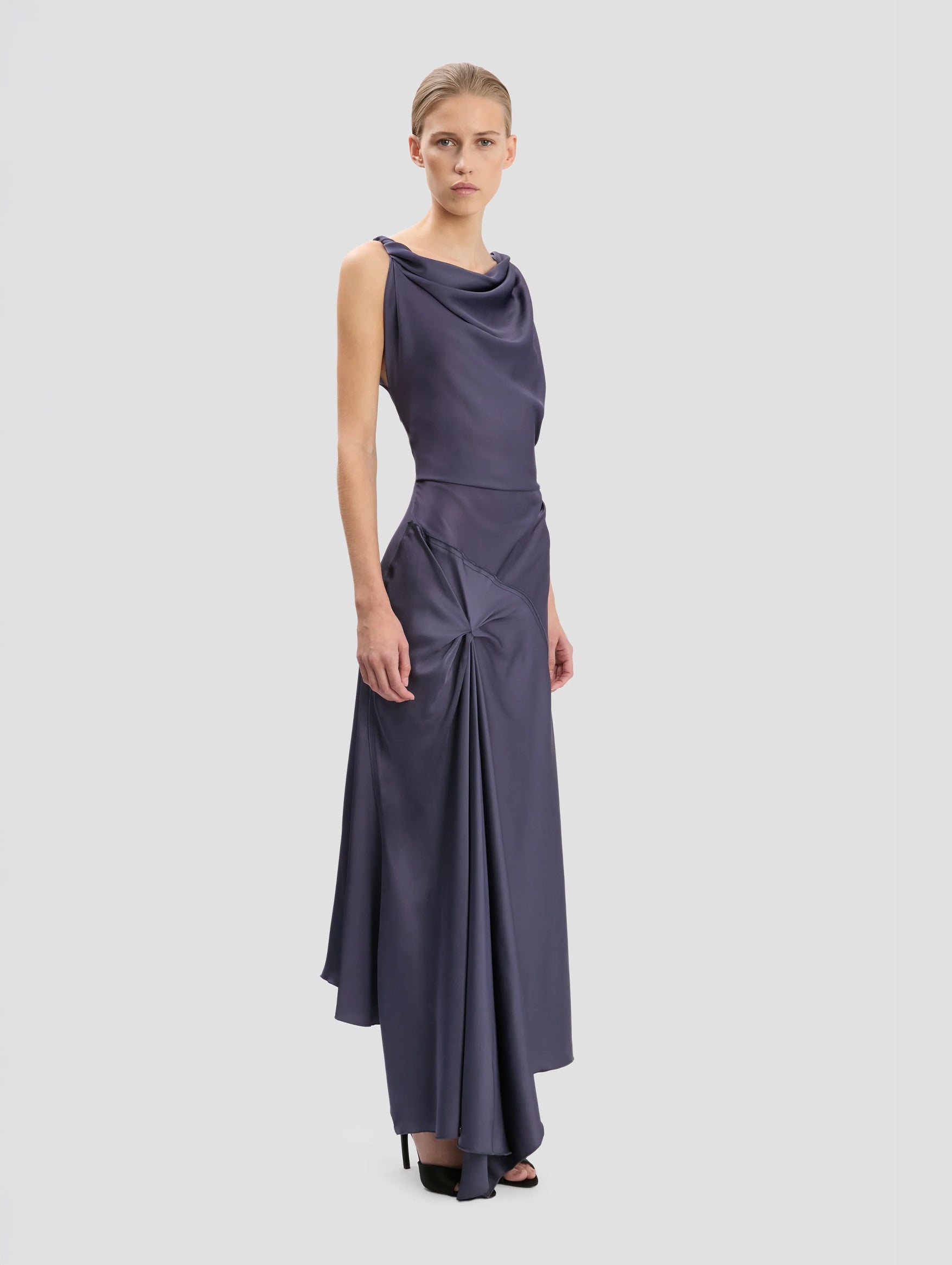 Posy Midi Dress in Eclipse