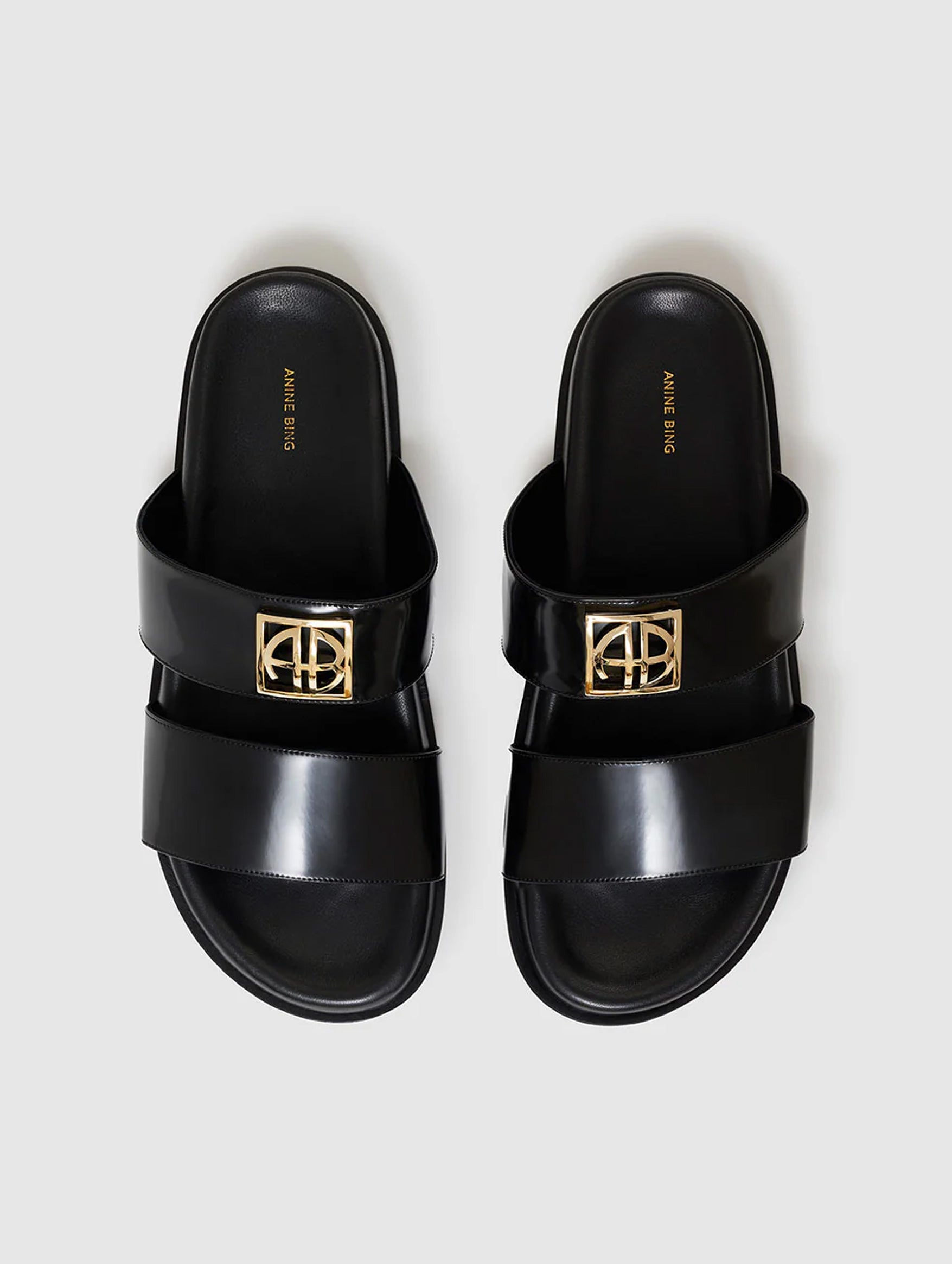 Parker Monogram Slides in Black