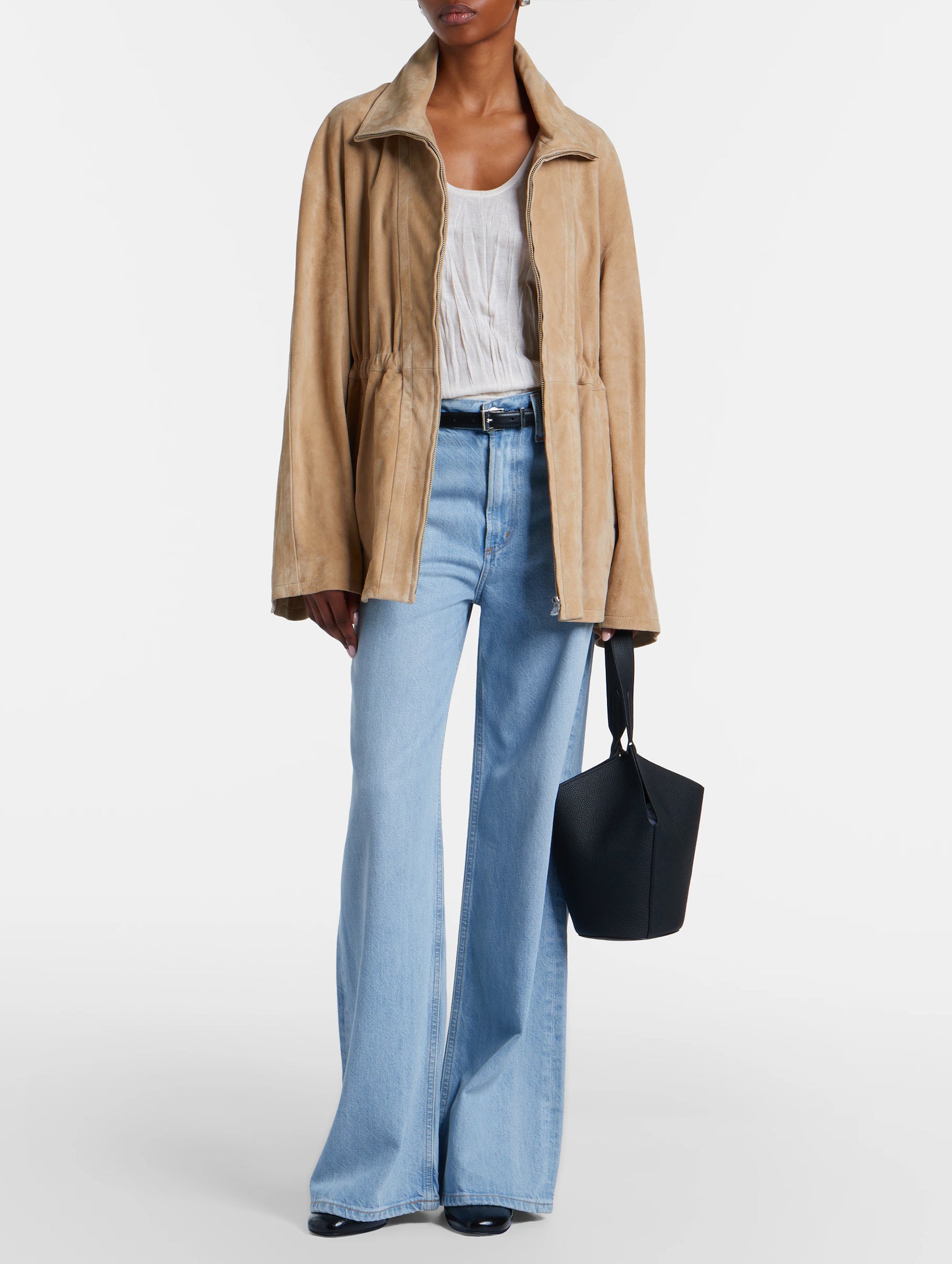 Passage Jacket in Creme Suede