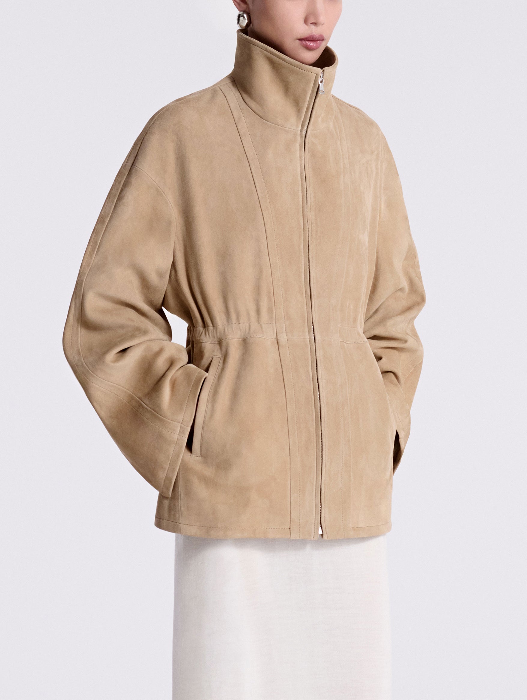 Passage Jacket in Creme Suede
