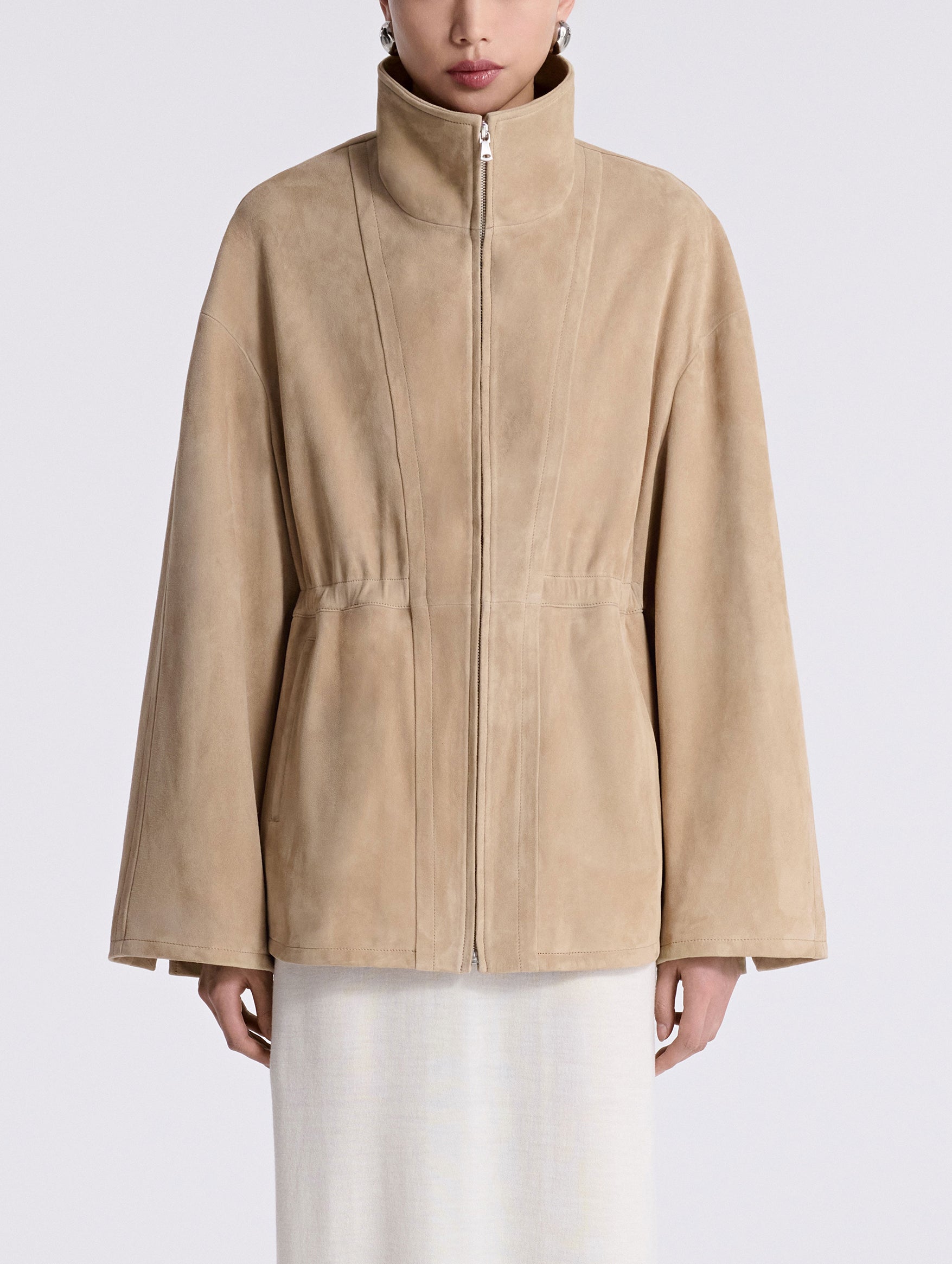 Passage Jacket in Creme Suede