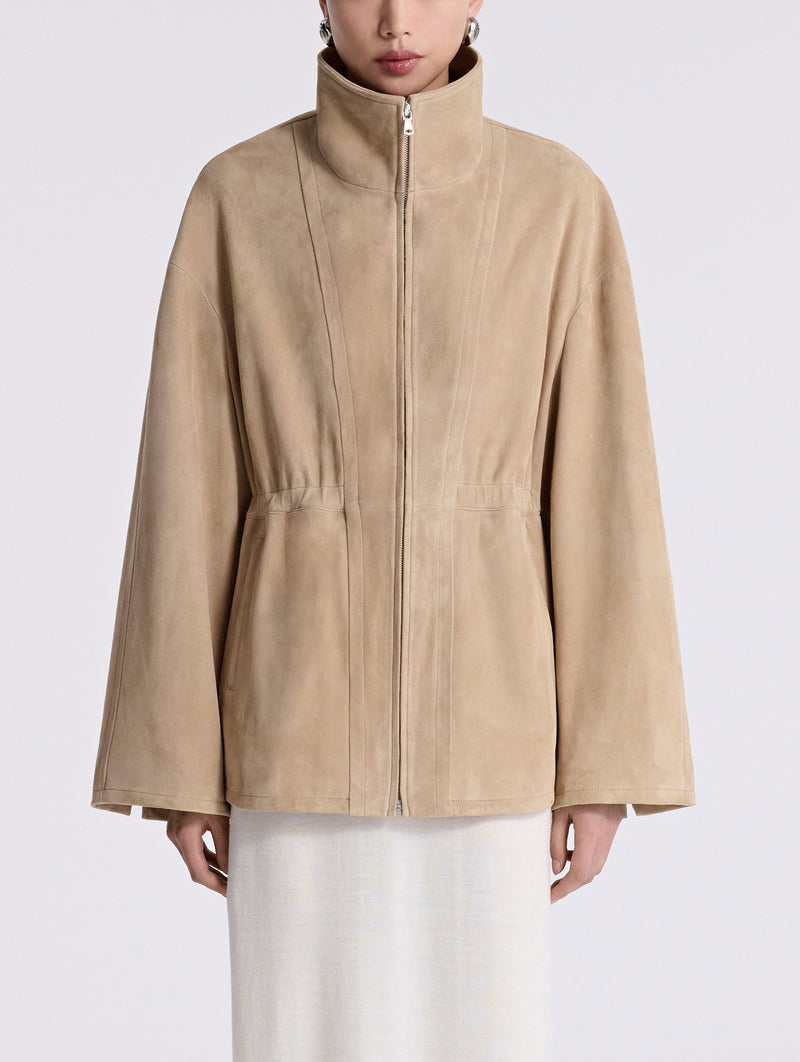 Passage Jacket in Creme Suede