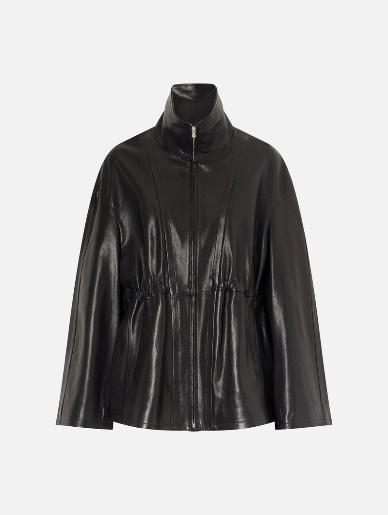 Passage Leather Jacket in Black