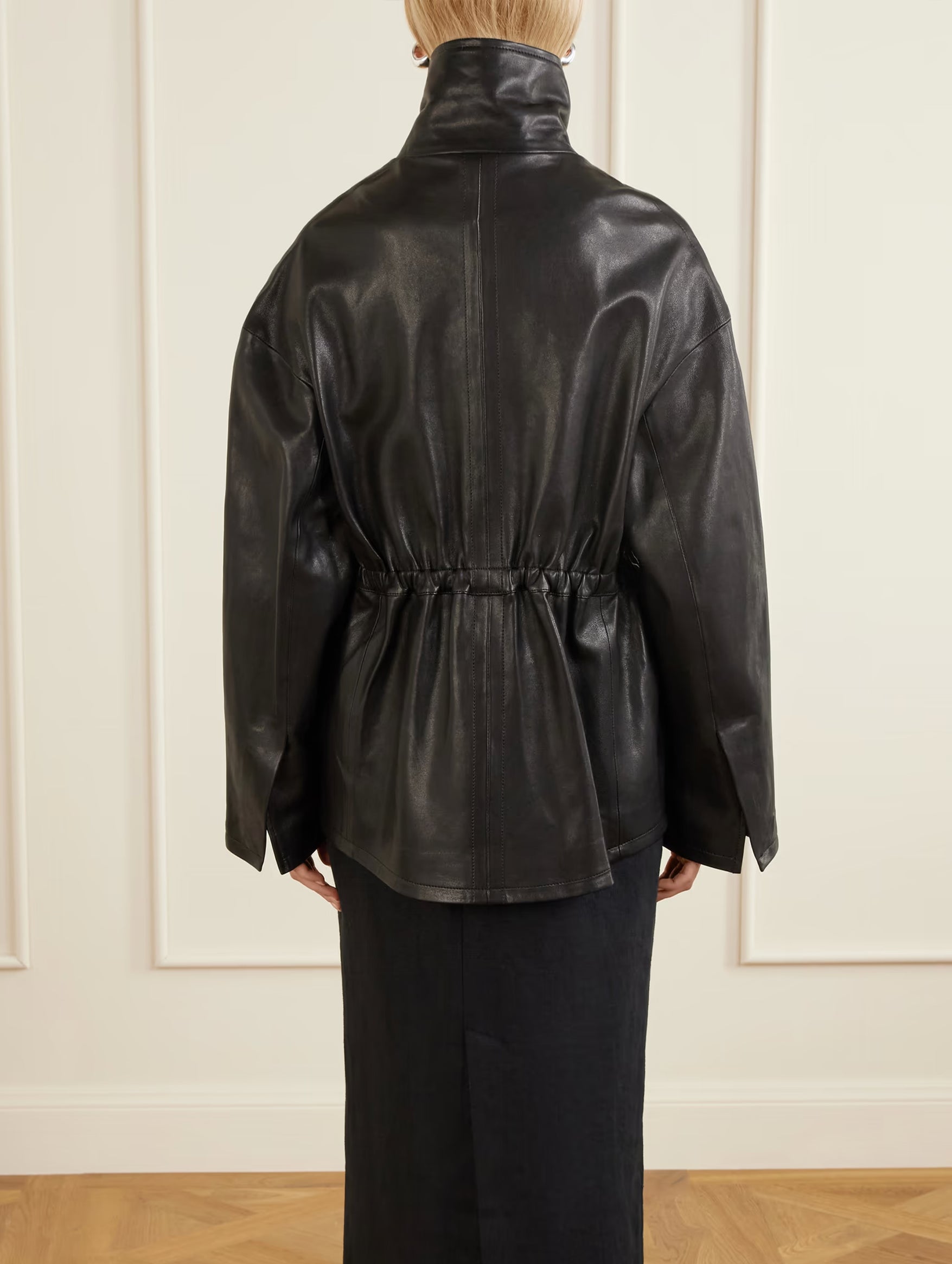 Passage Leather Jacket in Black