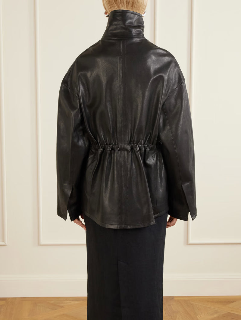 Passage Leather Jacket in Black