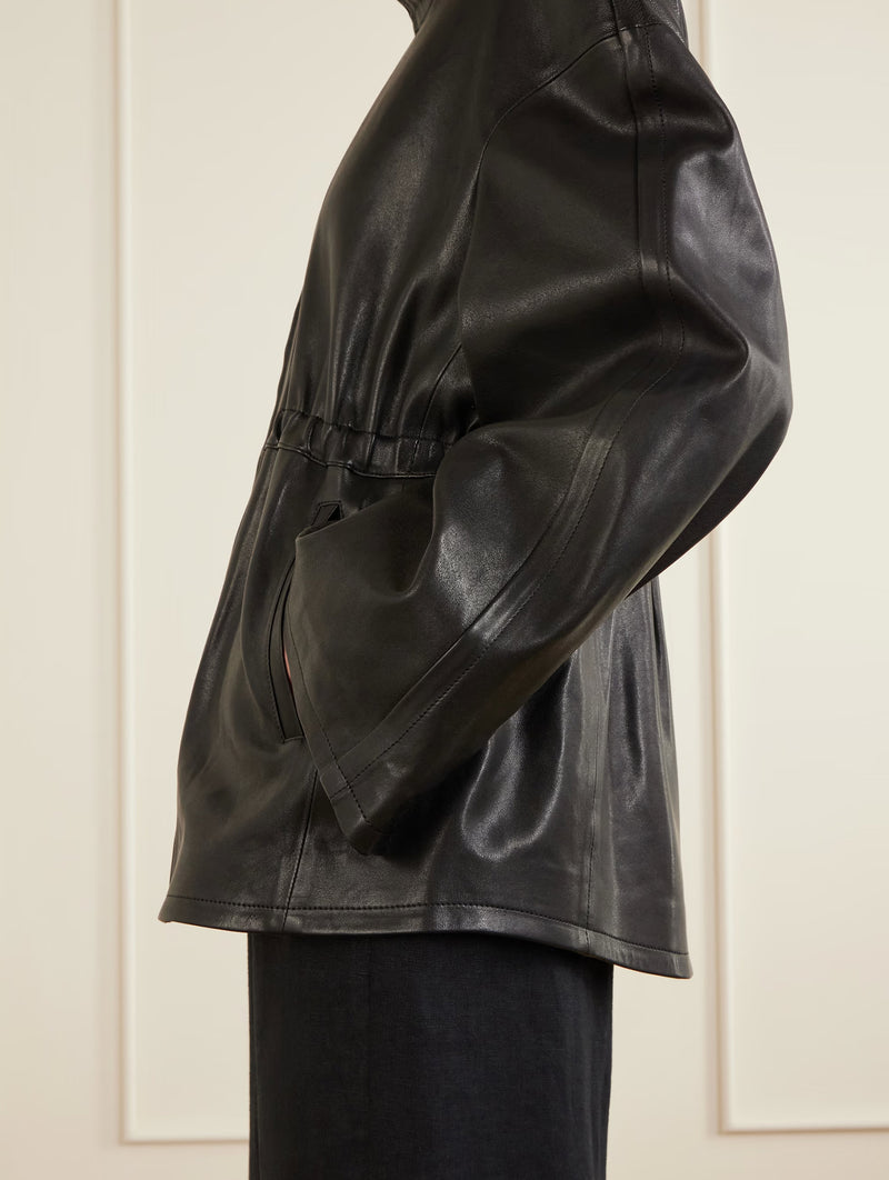 Passage Leather Jacket in Black