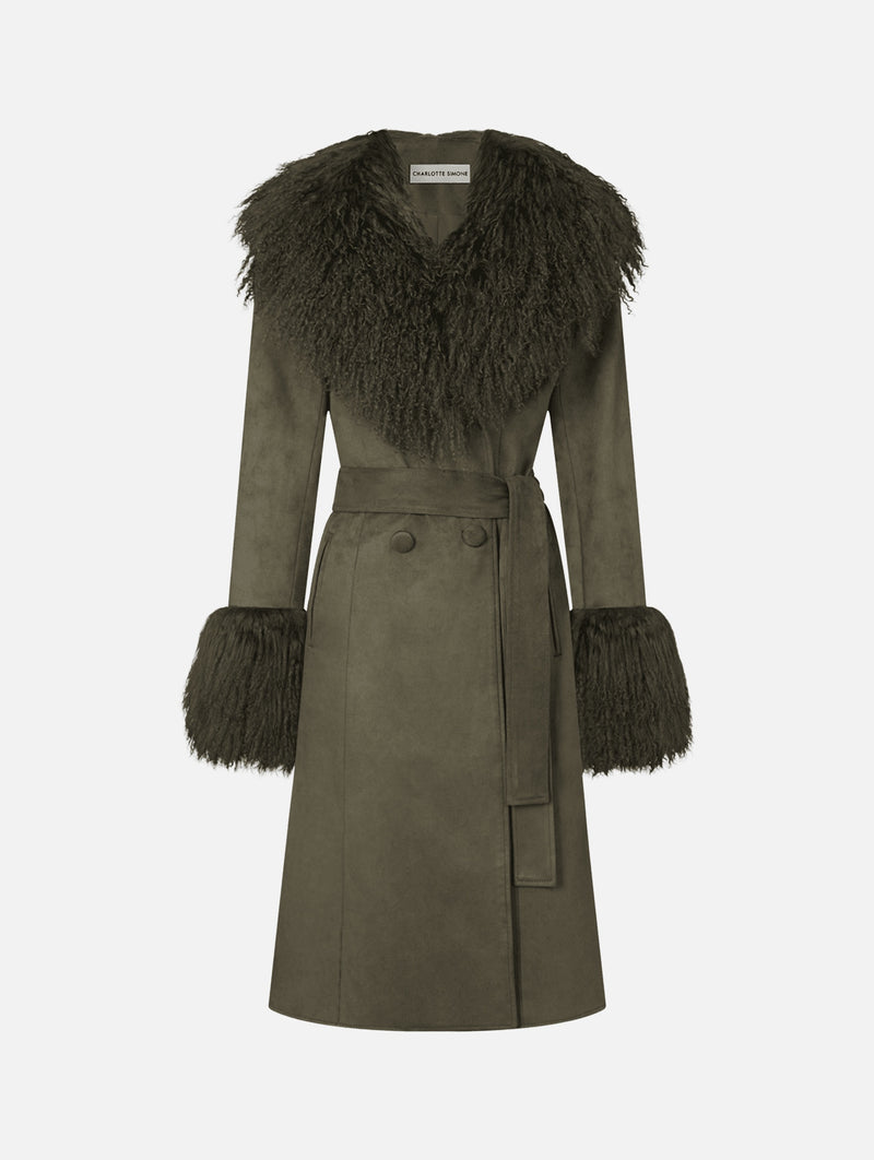 Penny Coat in Khaki Green