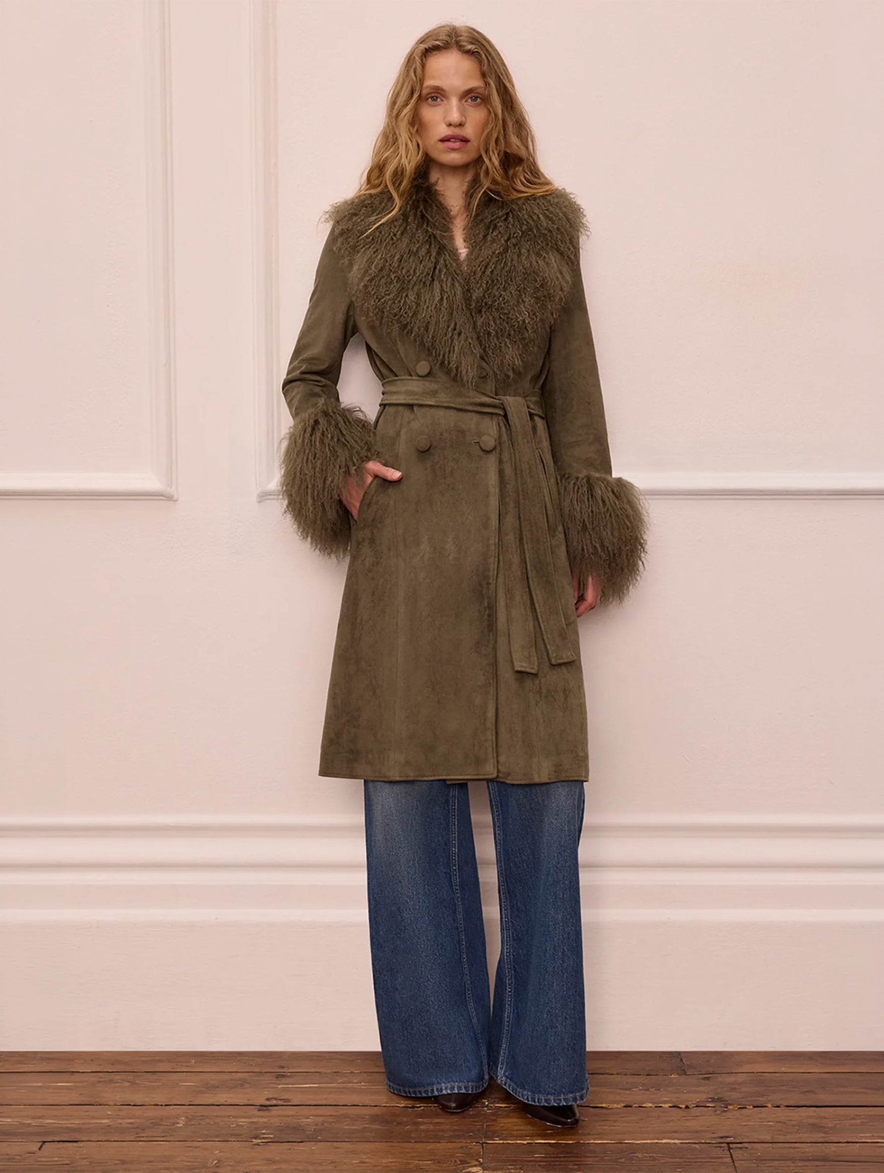 Penny Coat in Khaki Green