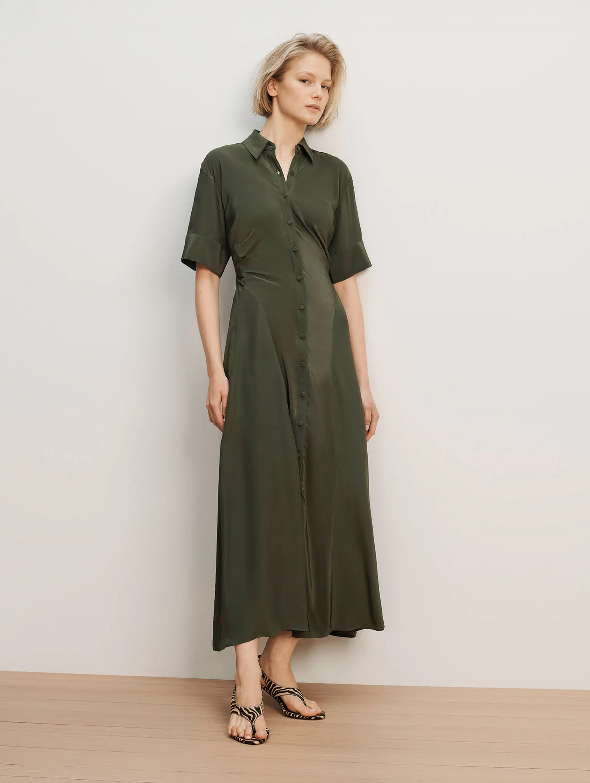 Perenna Shirtdress in Loden