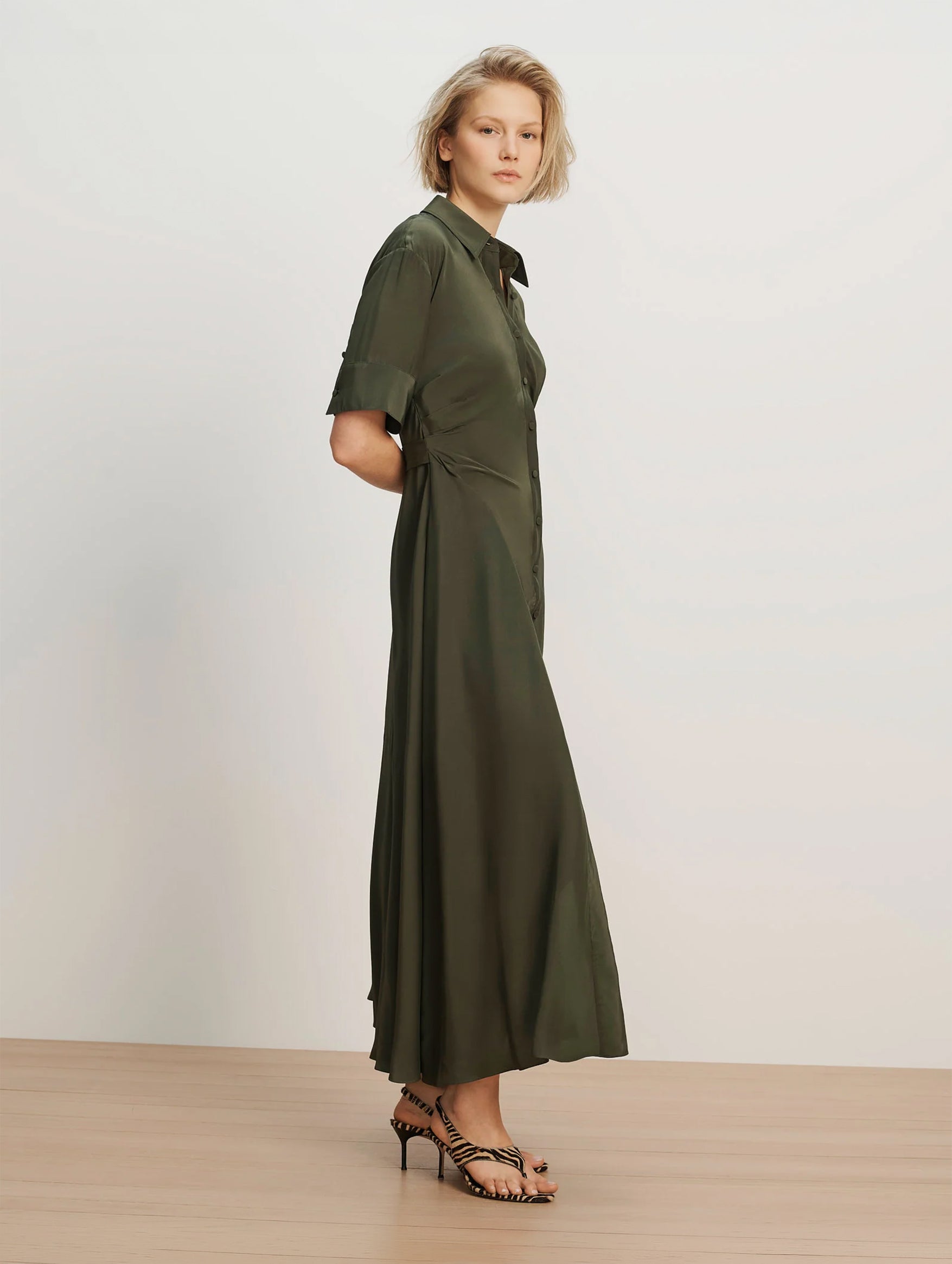 Perenna Shirtdress in Loden