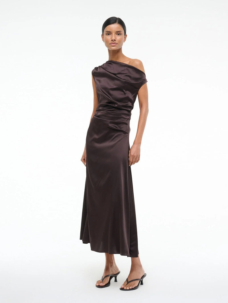 Phare Silk Dress in Earth