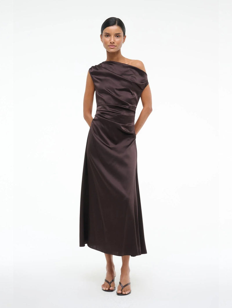 Phare Silk Dress in Earth