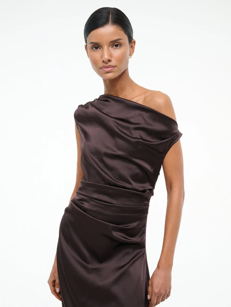 Phare Silk Dress in Earth