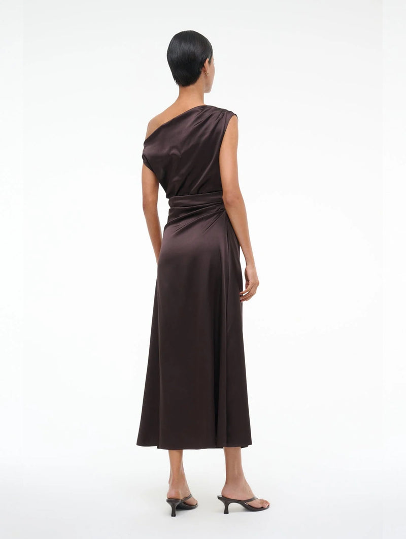 Phare Silk Dress in Earth