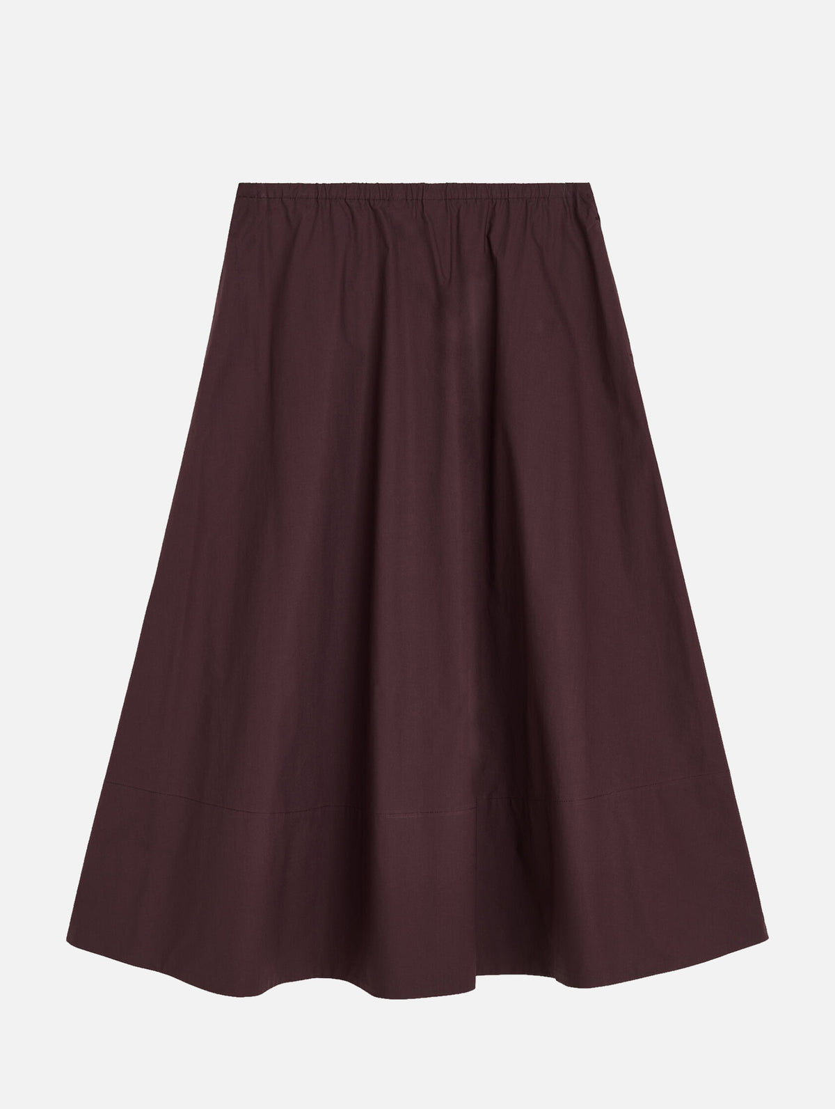 Pheobes Organic Cotton Skirt in Aubergine
