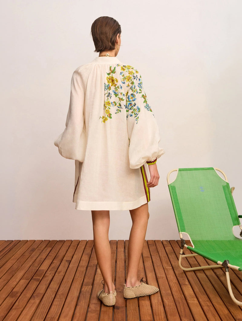 Phyllis Mini Dress in Cream