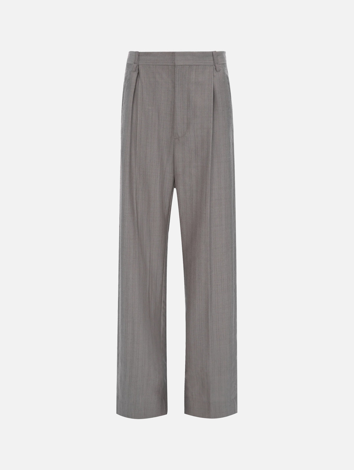 Pleated Trouser in Nickel
