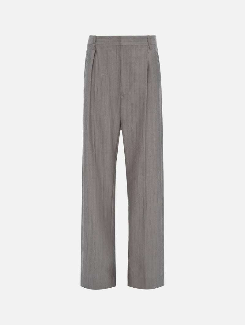 Pleated Trouser in Nickel