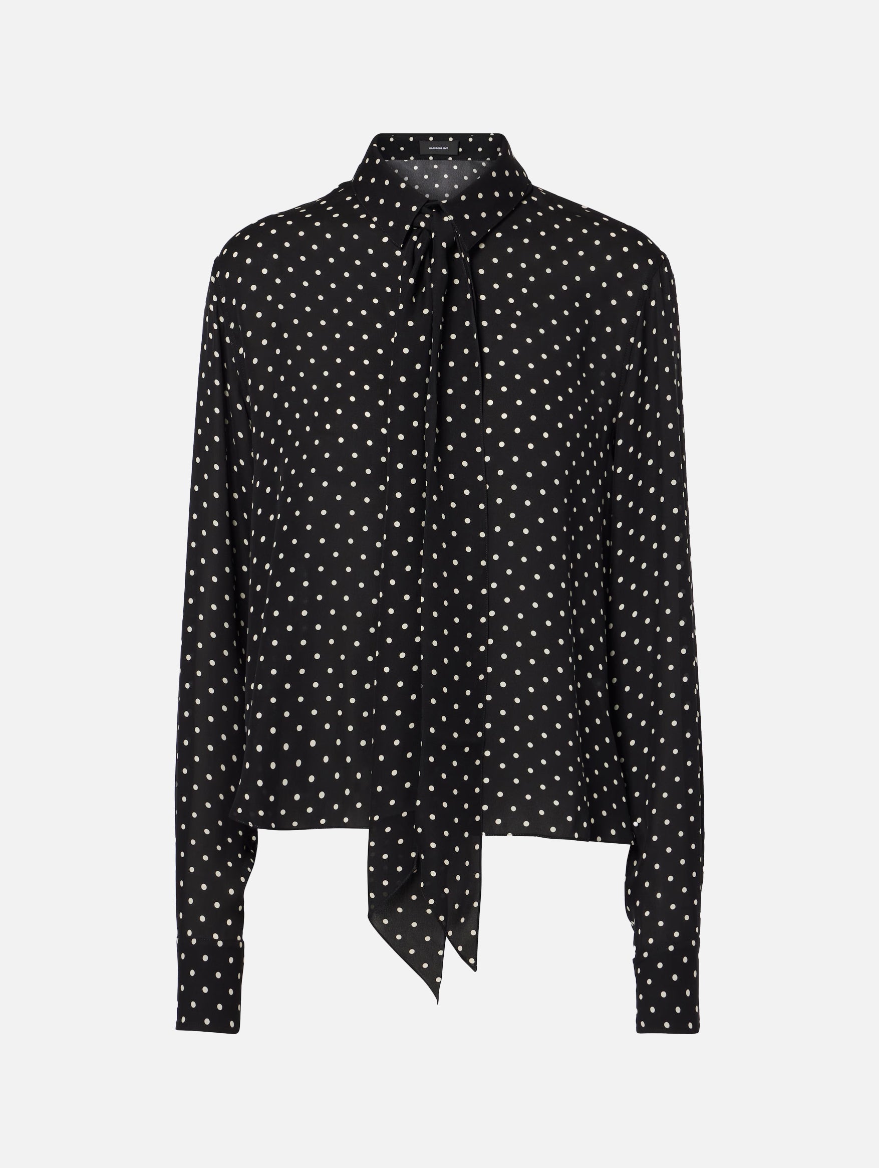 Silk Blouse in Black Polka Dot