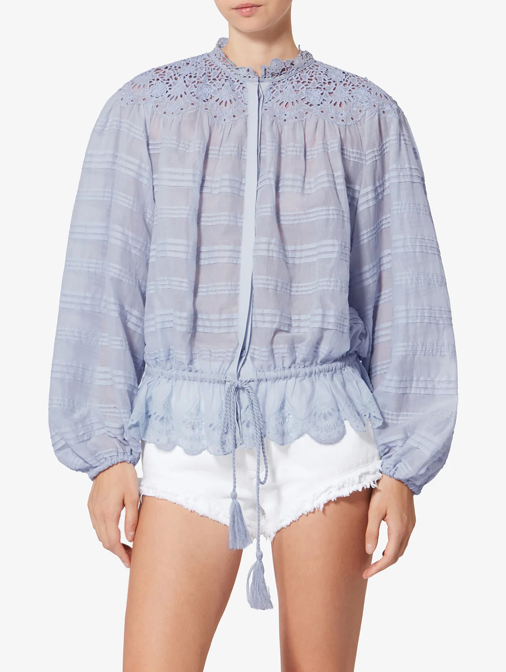 Polly Top in Light Blue