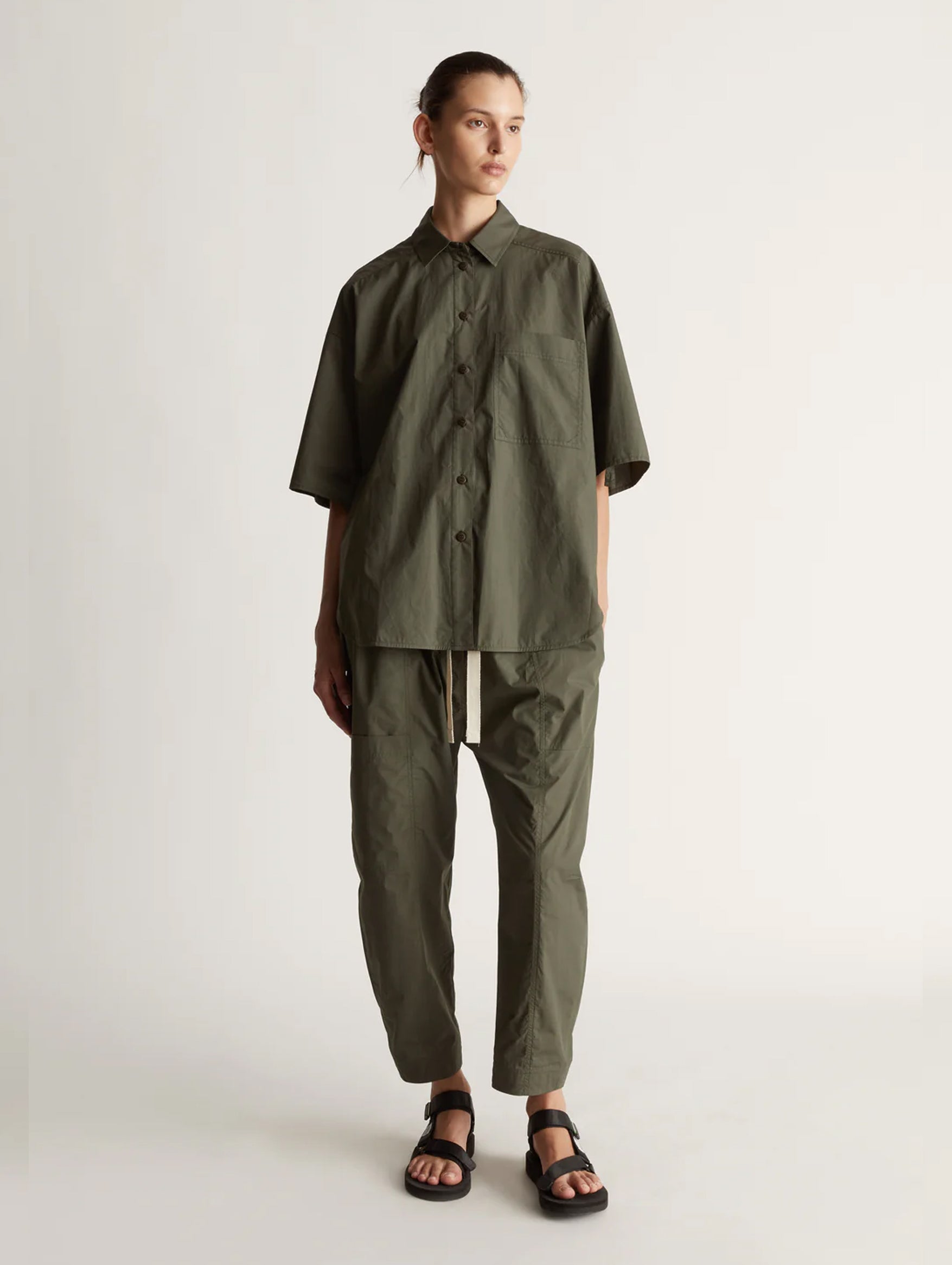 LM Poplin Shirt in Olive