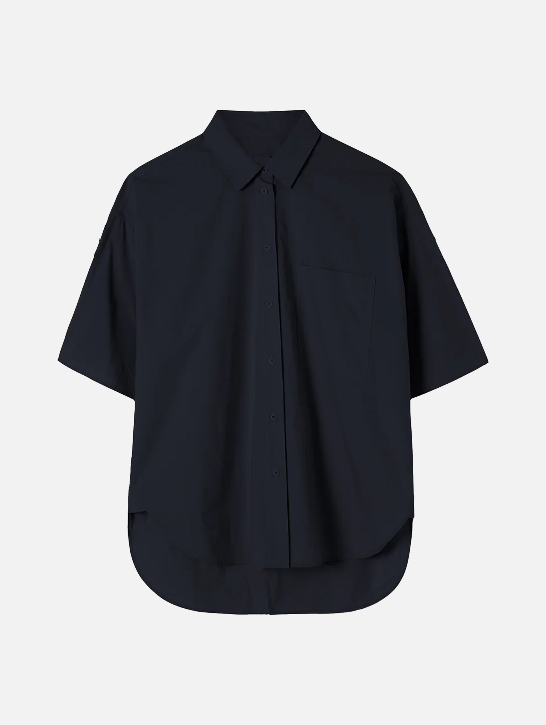 LM Poplin SS Shirt in Navy