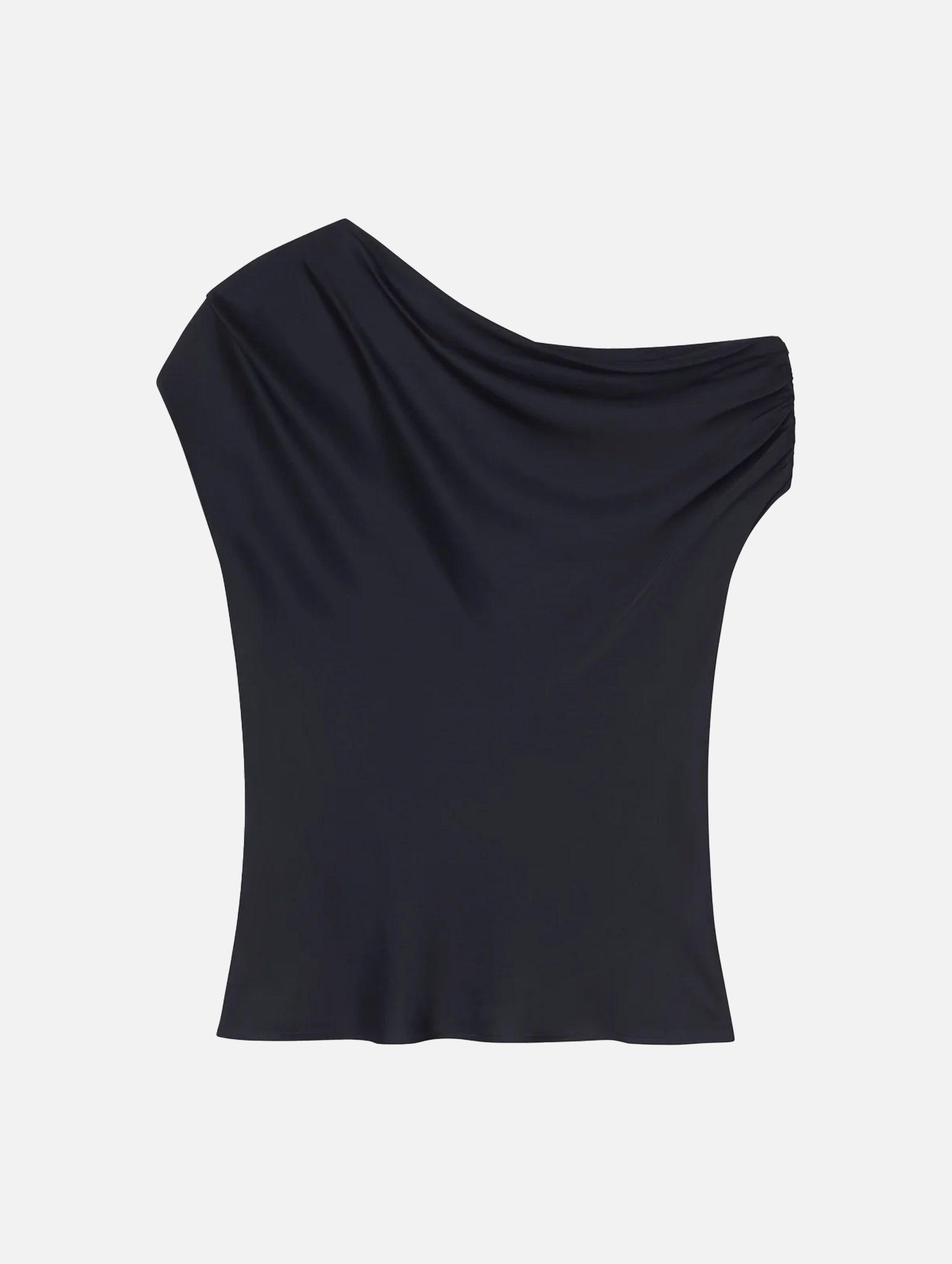 Poppy Satin Top in Black