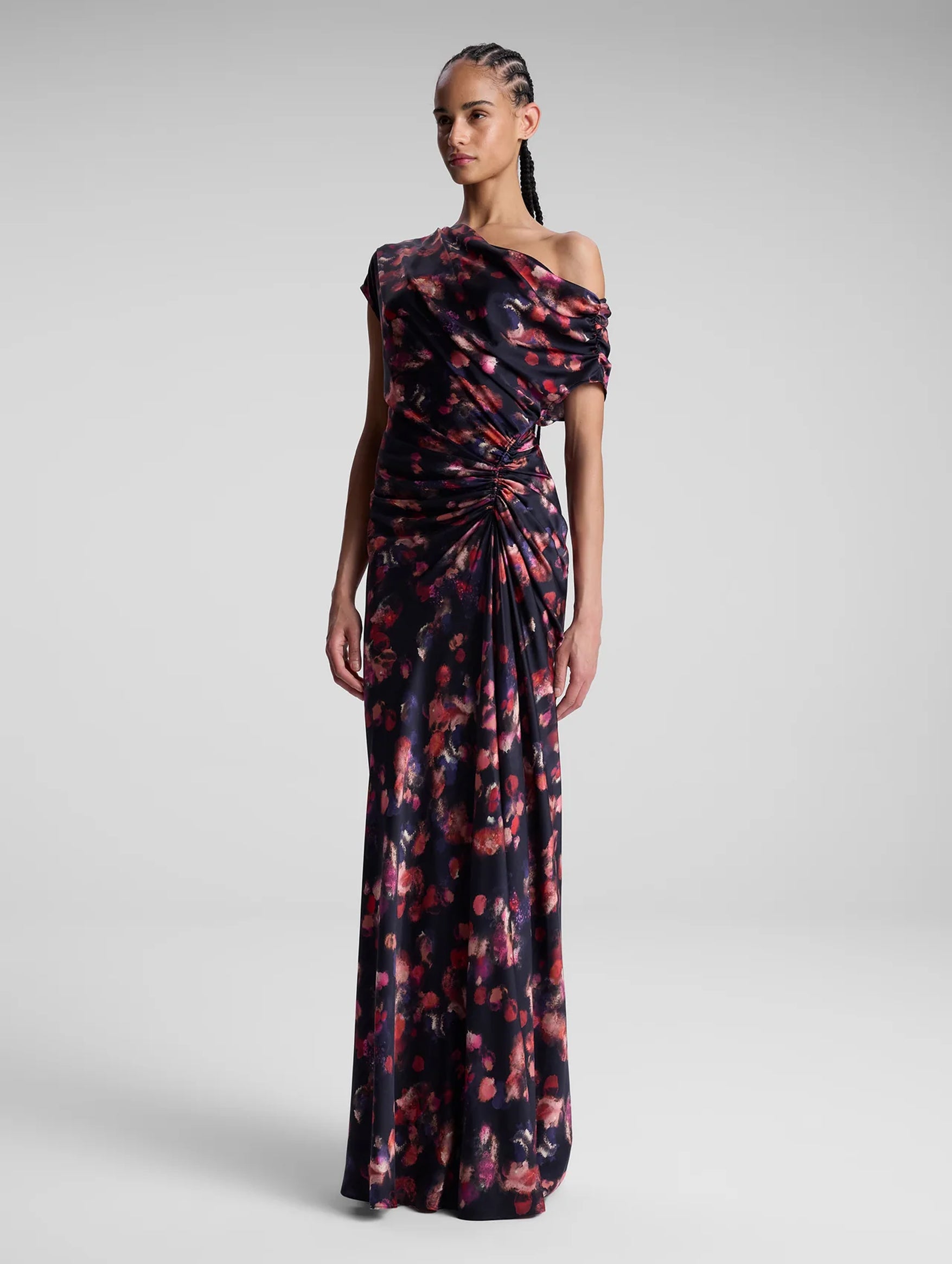 Poppy Gown in Navy Multi