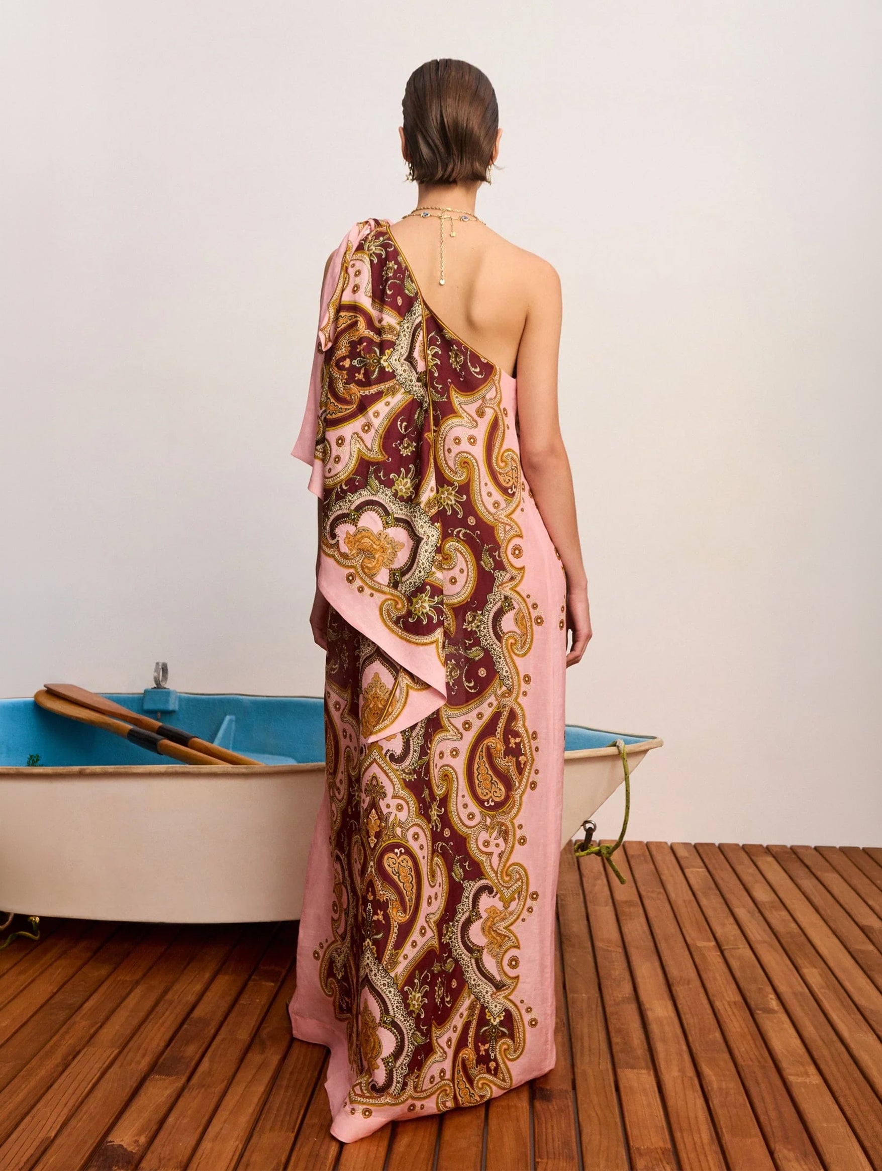 Porter Midi Dress in Burgundy