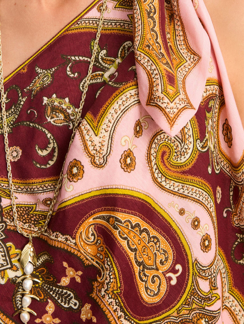 Porter Midi Dress in Burgundy