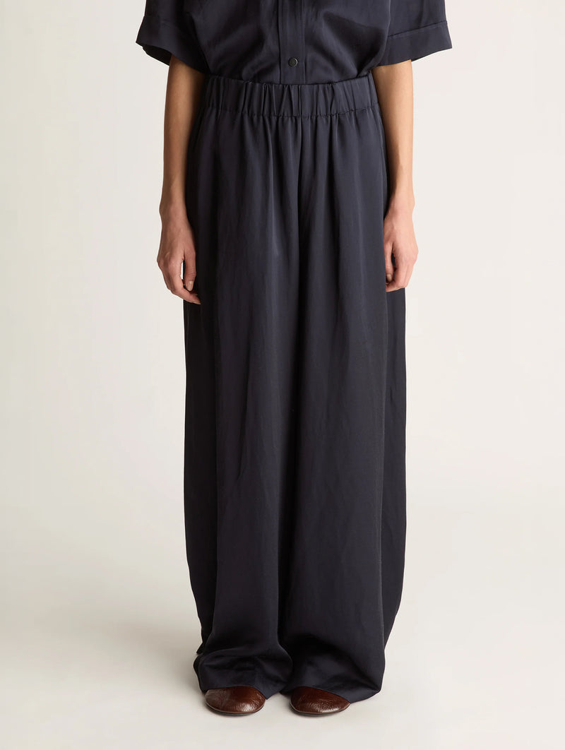 Powell Wide Leg Pant in Navy