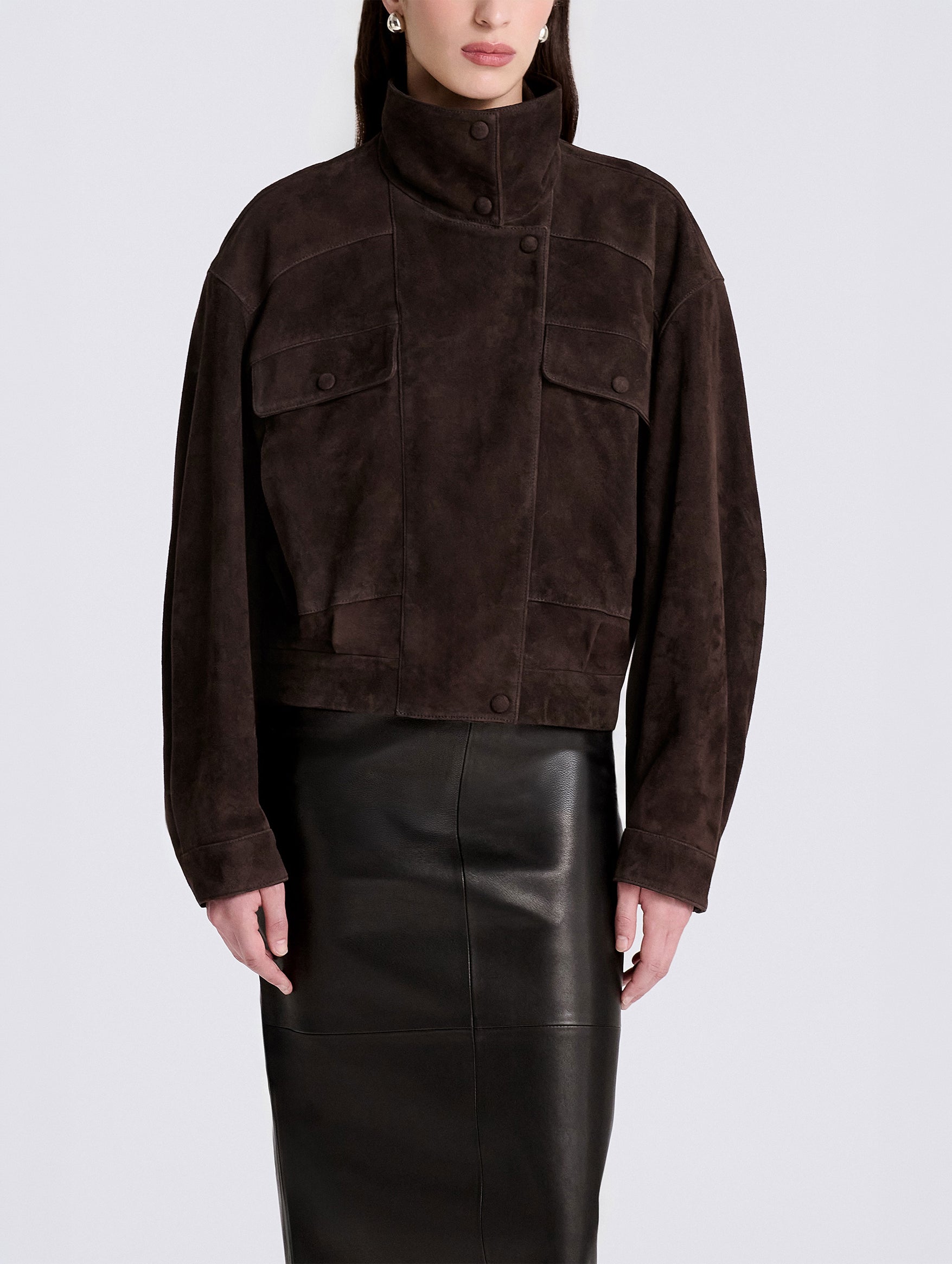 Quincy Jacket in Mocha Suede
