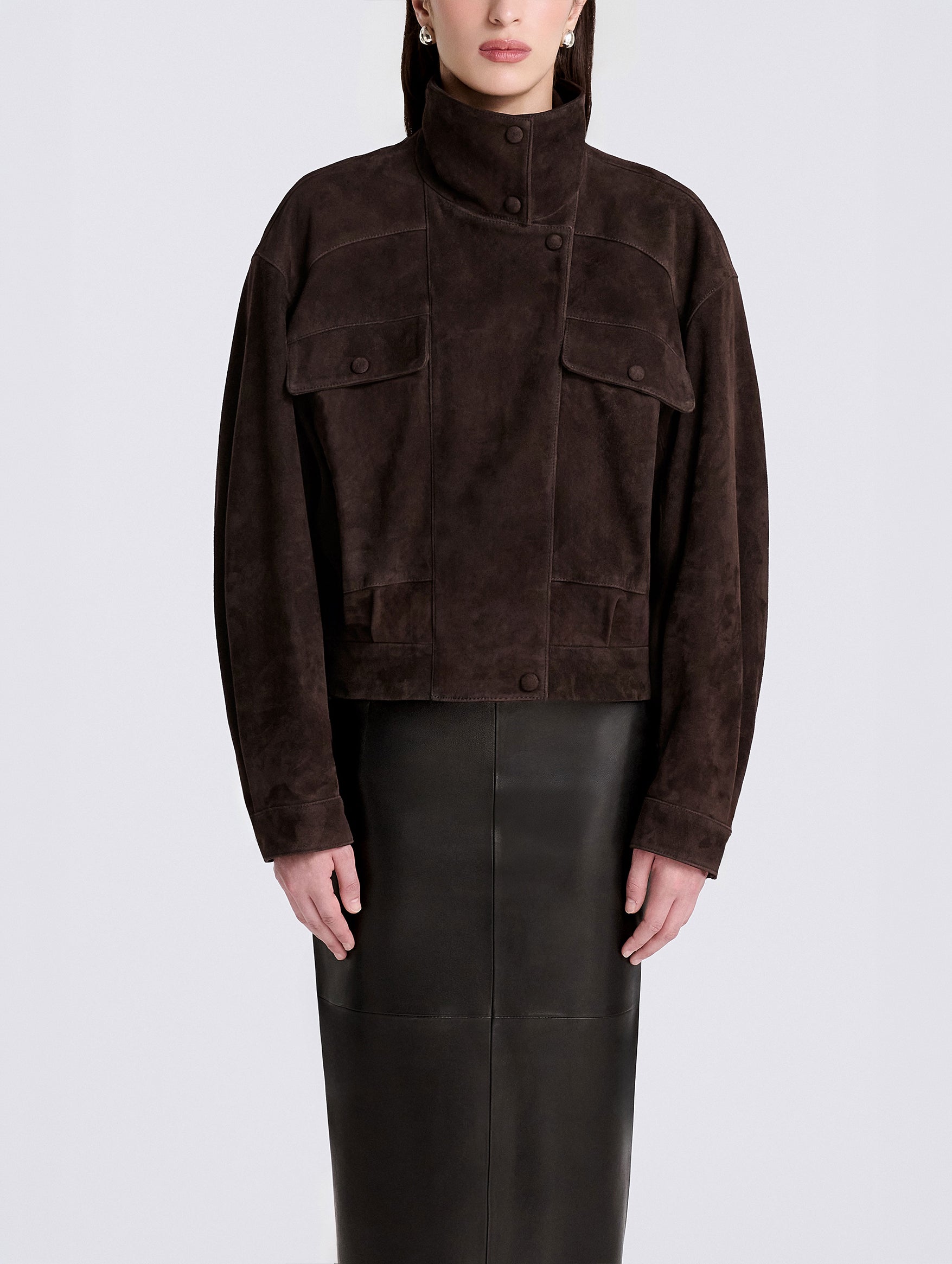 Quincy Jacket in Mocha Suede