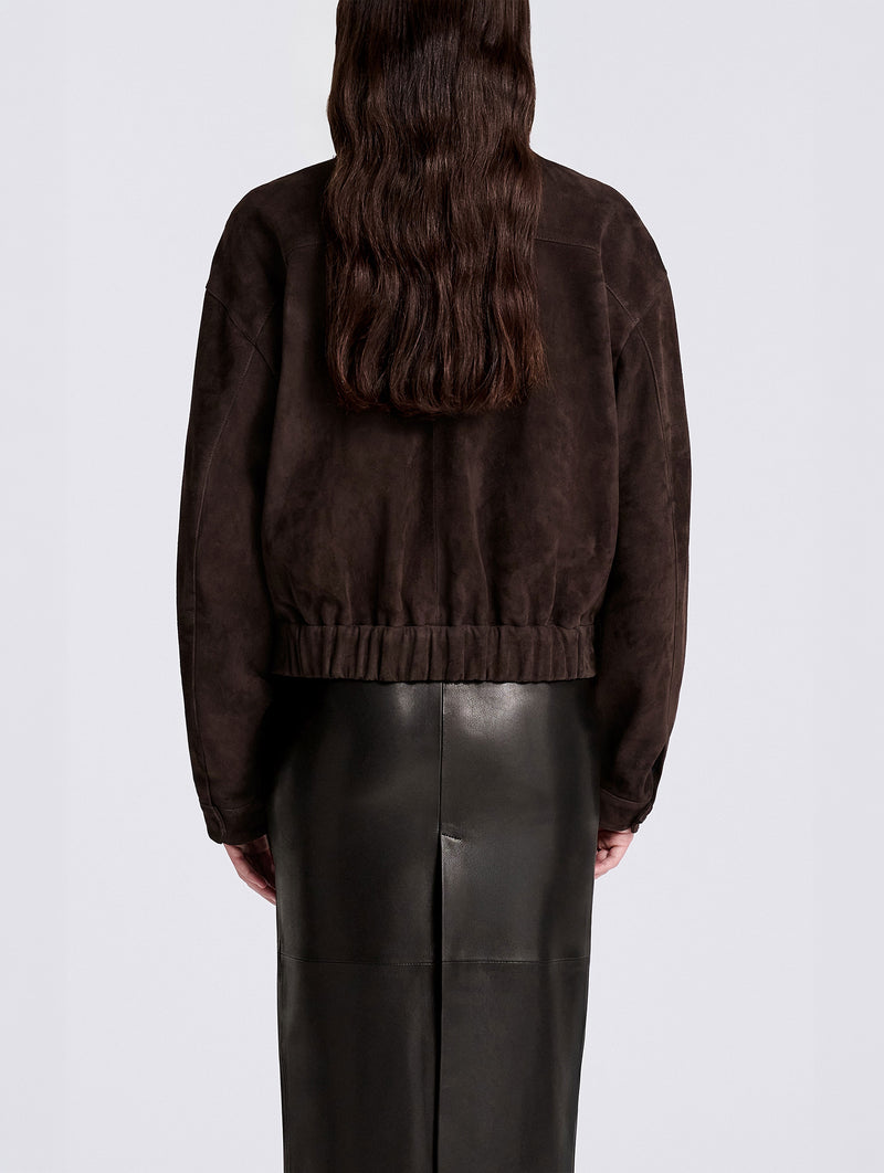 Quincy Jacket in Mocha Suede