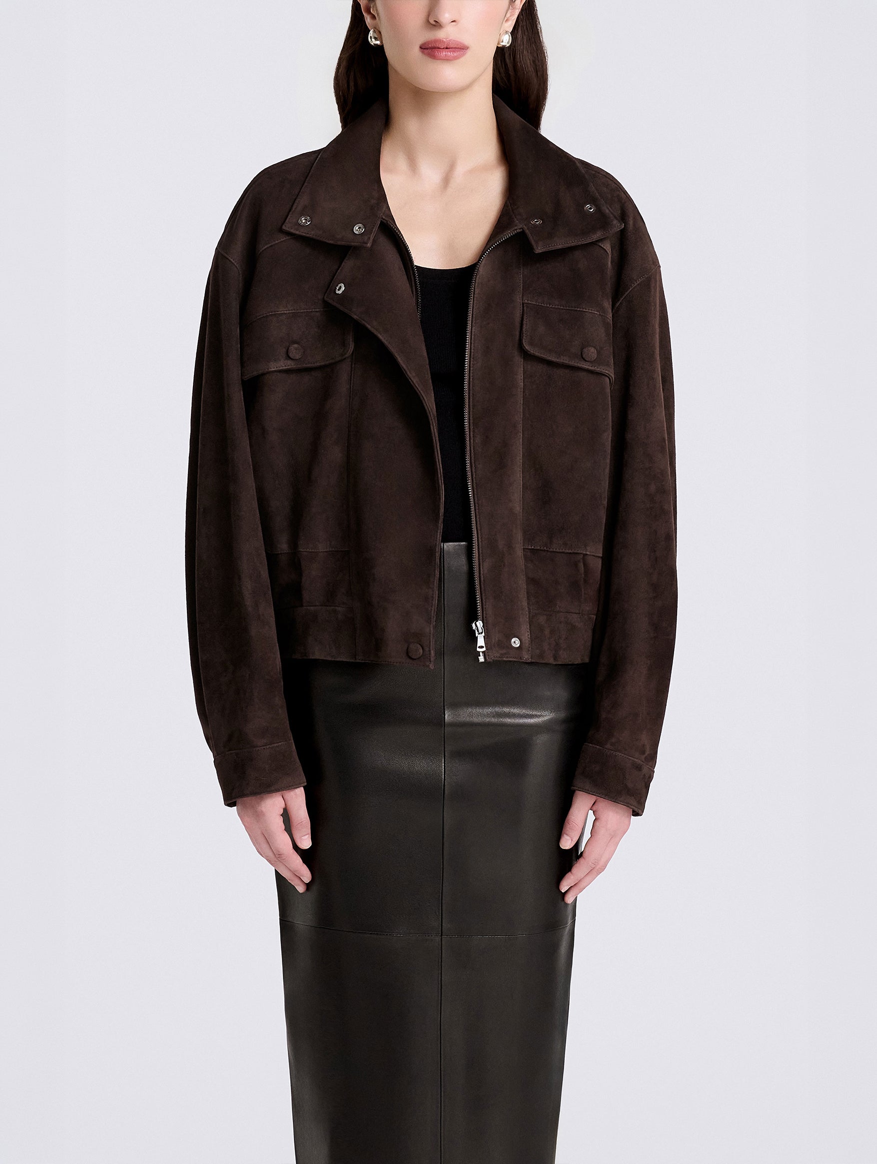 Quincy Jacket in Mocha Suede