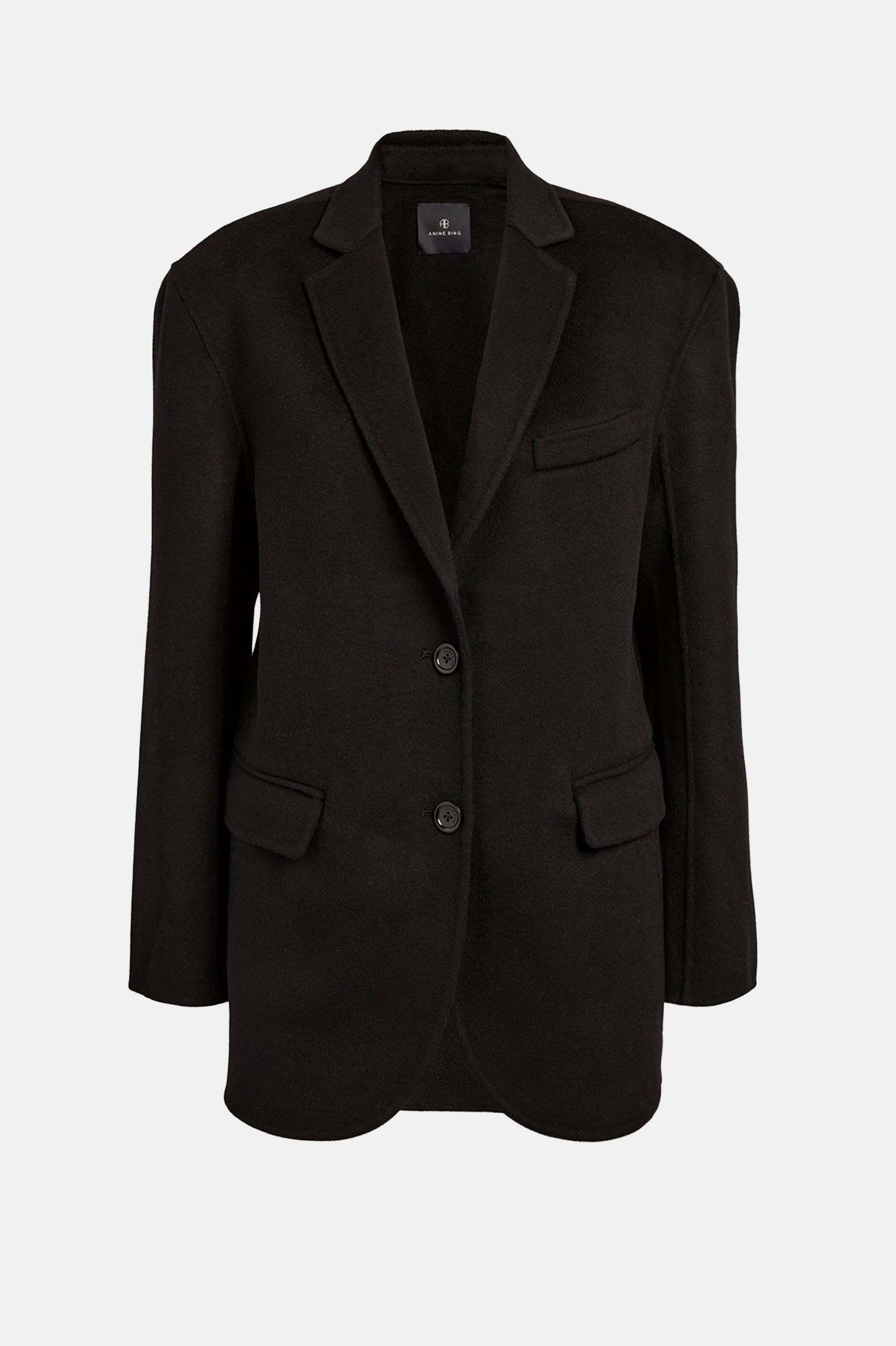 Quinn Blazer in Black Cashmere Blend