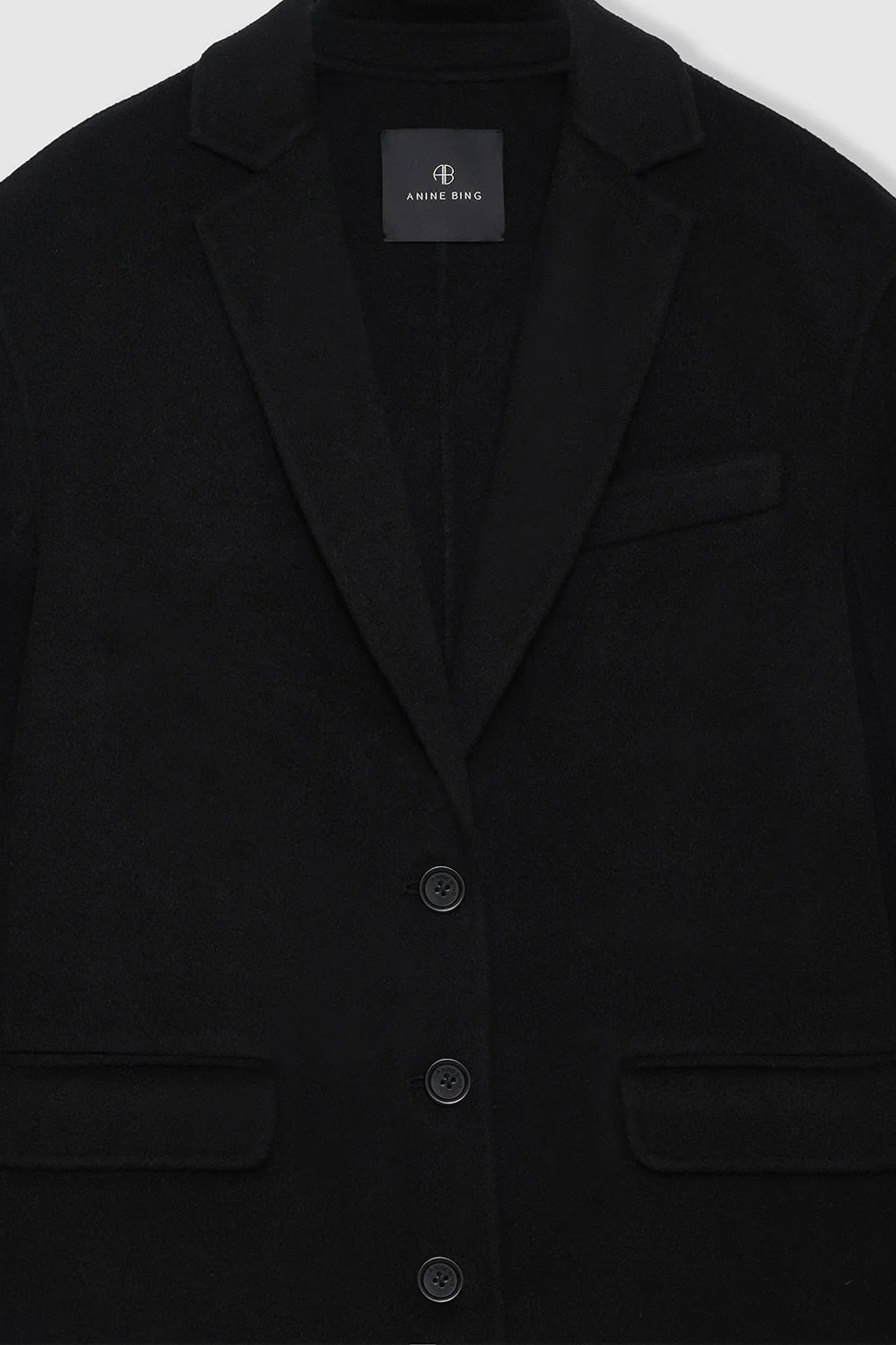 Quinn Coat in Black Cashmere Blend