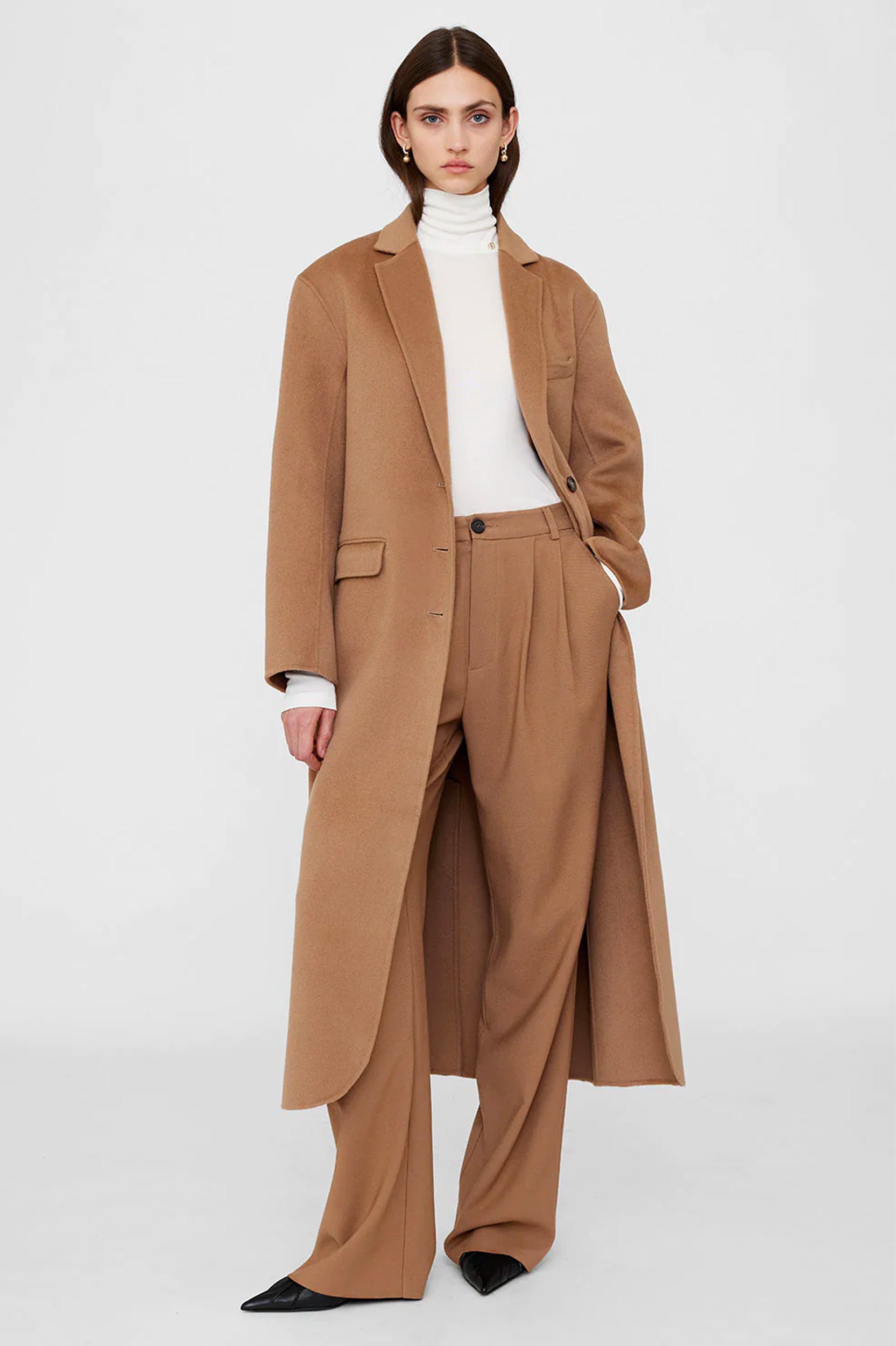 Quinn Coat in Camel Cashmere Blend