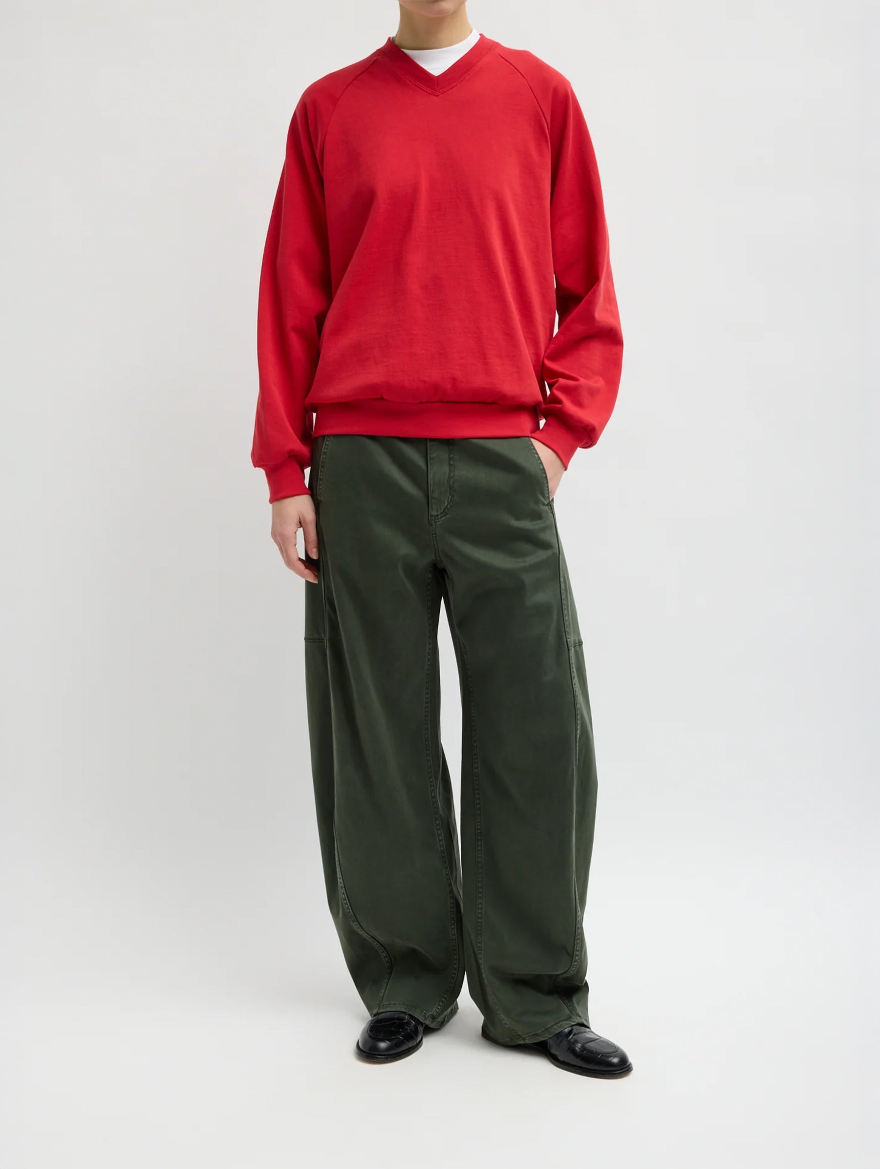 Reactive Garment Dyed Stretch Twill Sid Pant  (Short) in Army Green