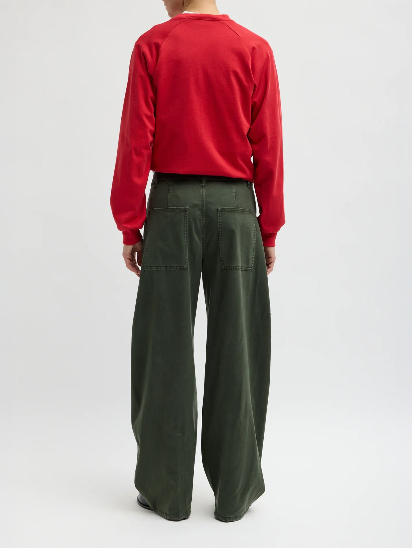 Reactive Garment Dyed Stretch Twill Sid Pant (Regular) in Army Green