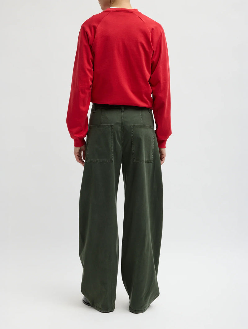 Reactive Garment Dyed Stretch Twill Sid Pant  (Short) in Army Green