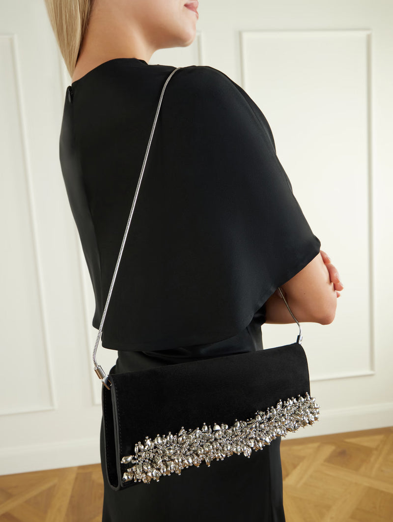 River East West Clutch in Black