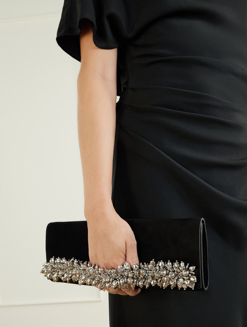 River East West Clutch in Black