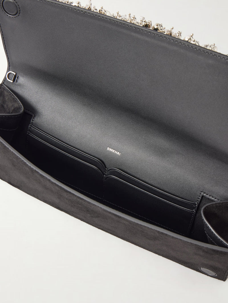 River East West Clutch in Black