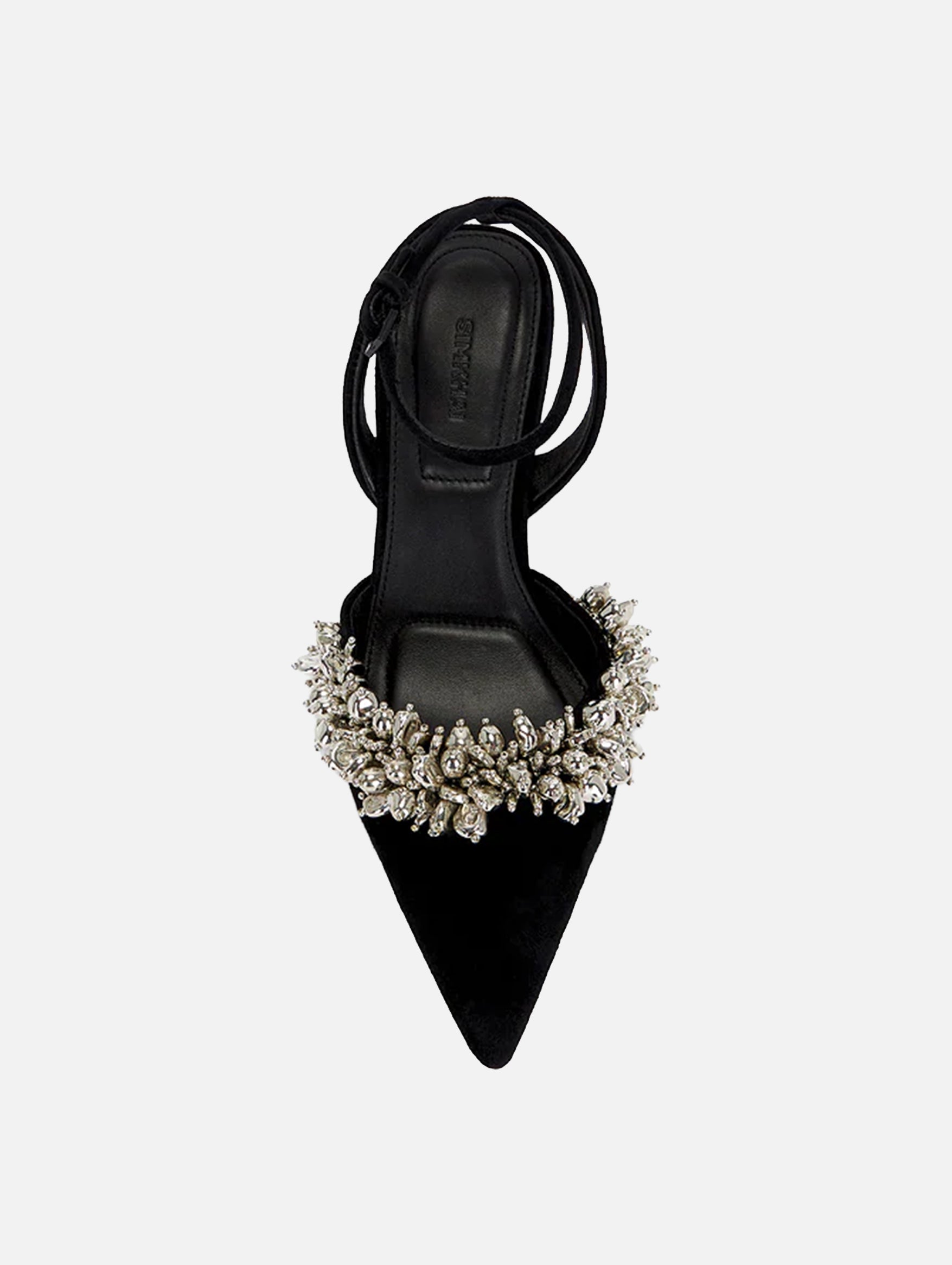 River Heel in Black Silver